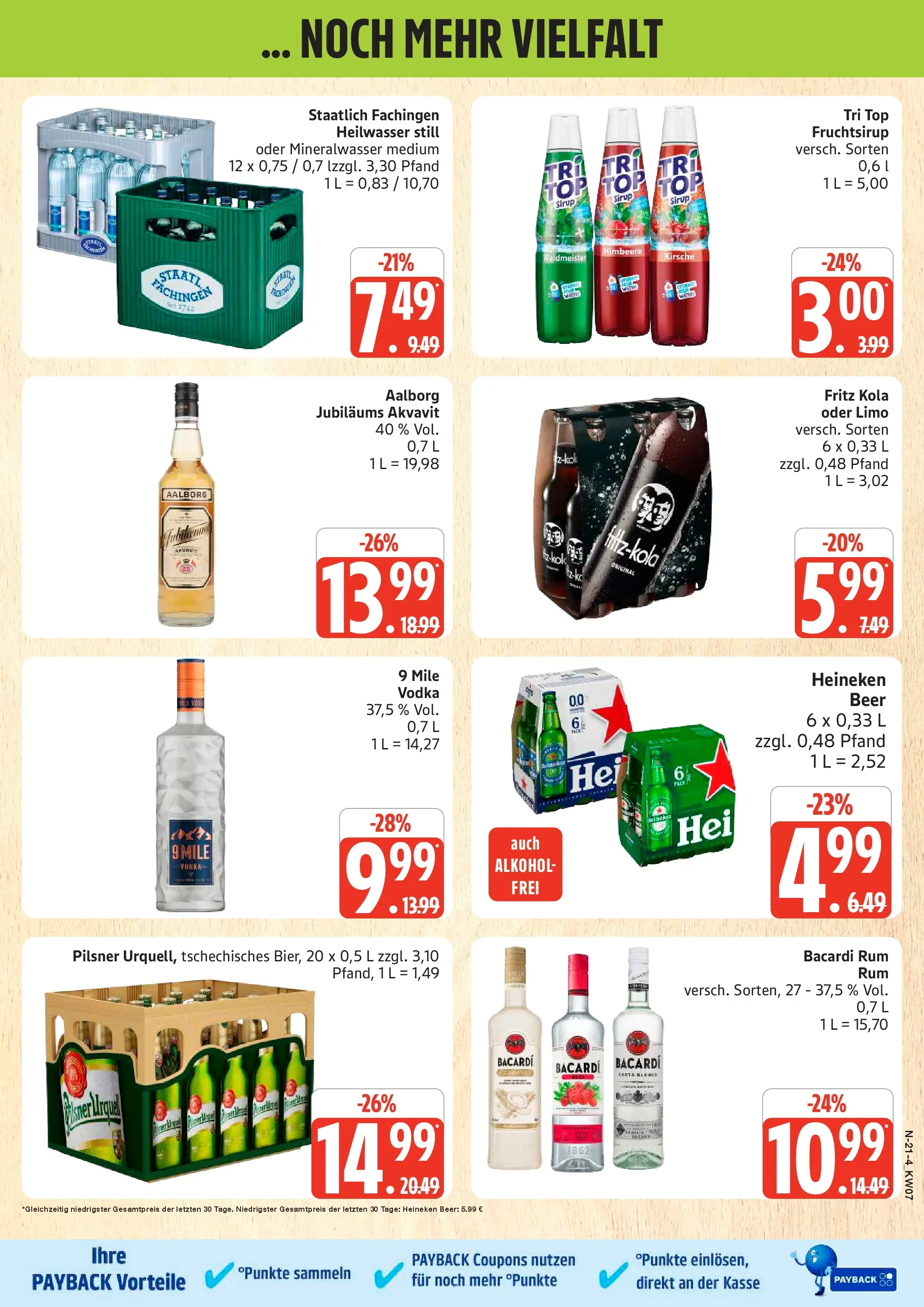 Edeka prospekt Neuenkirchen	 (ab 09.02.2026) » Angebote Online | Seite: 21 | Produkte: Top, Bacardi, Fritz kola, Vodka