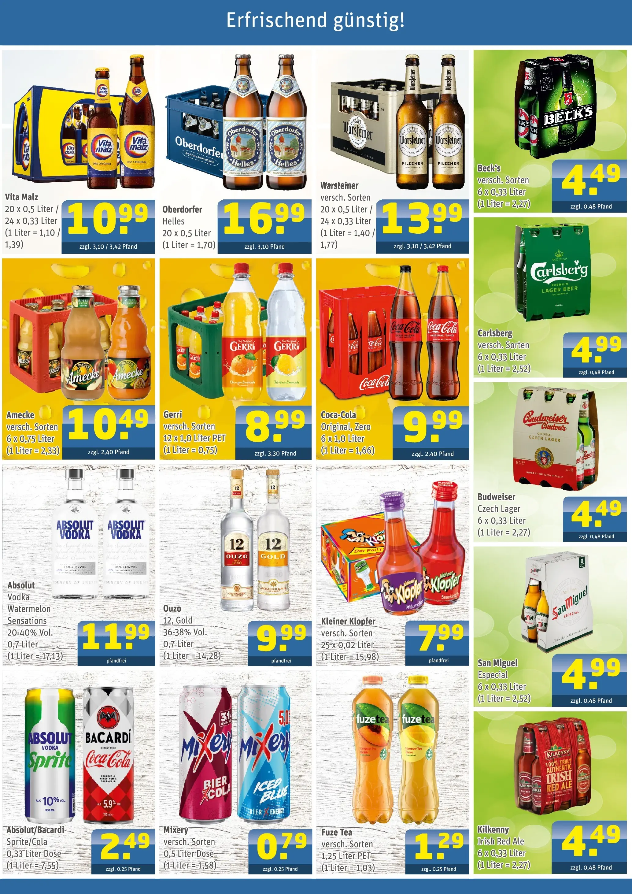 Angebote - Getränke Arena: Getränkeangebote (ab 08.02.2026) zum Blättern | Seite: 3 | Produkte: Bacardi, Sprite, Cola, Vodka