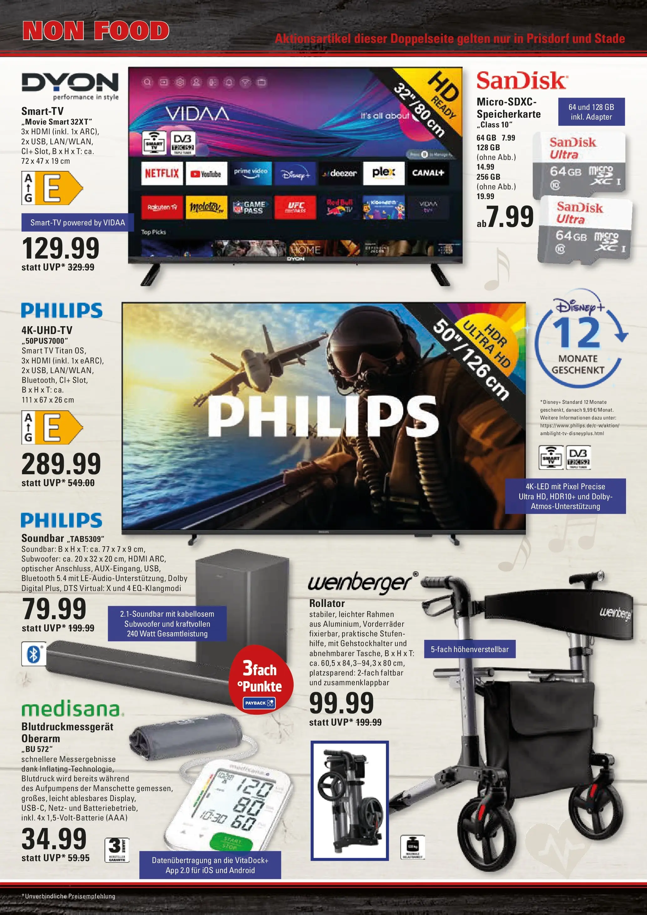 Edeka prospekt Stade	 (ab 09.02.2026) » Angebote Online | Seite: 19 | Produkte: Adapter, Philips, Monitor, TV