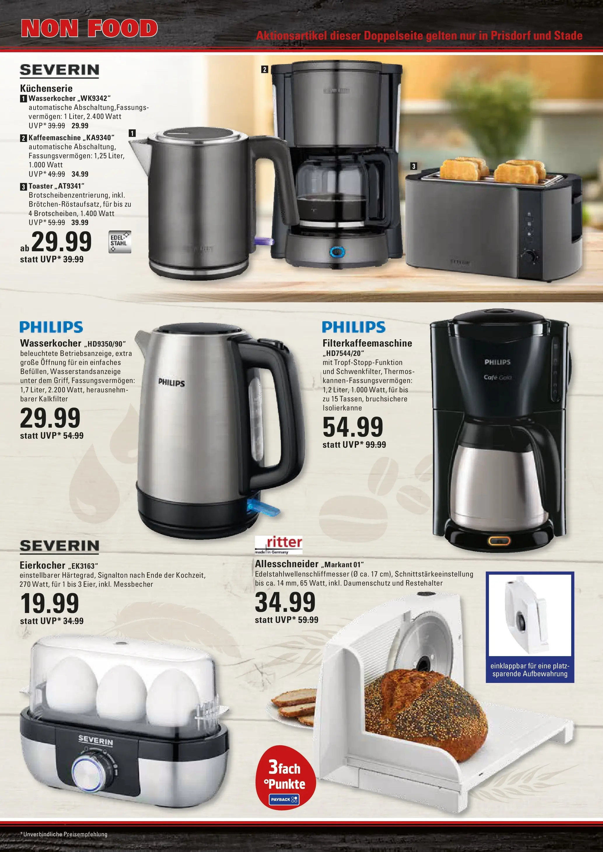 Edeka prospekt Stade	 (ab 09.02.2026) » Angebote Online | Seite: 21 | Produkte: Wasserkocher, Toaster, Filterkaffeemaschine, Eierkocher