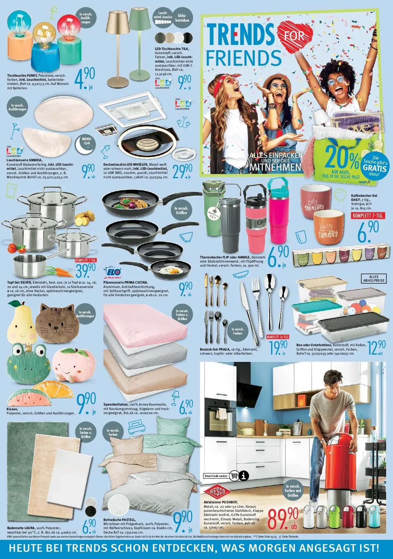 Trends Neue Möbel wirken Wunder. (ab 14.02.2026) zum Blättern | Seite: 6 | Produkte: Box, Kopfkissen, Abfalleimer, Wandleuchte