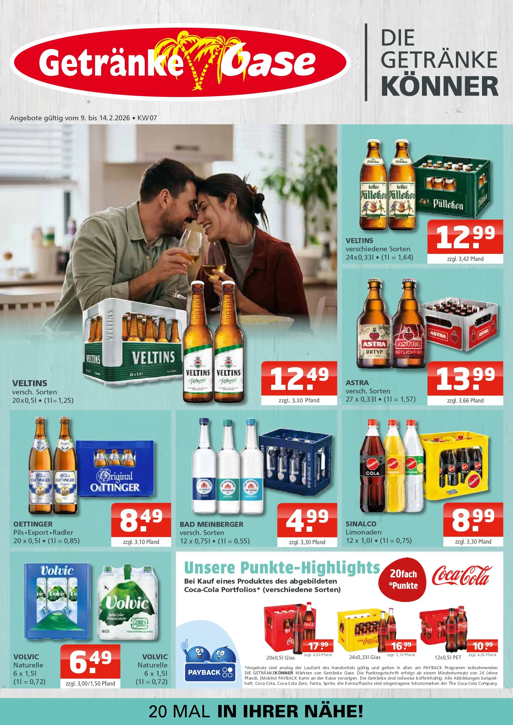 Angebote - Getränke Oase: Getränkeangebote (ab 08.02.2026) zum Blättern | Seite: 1