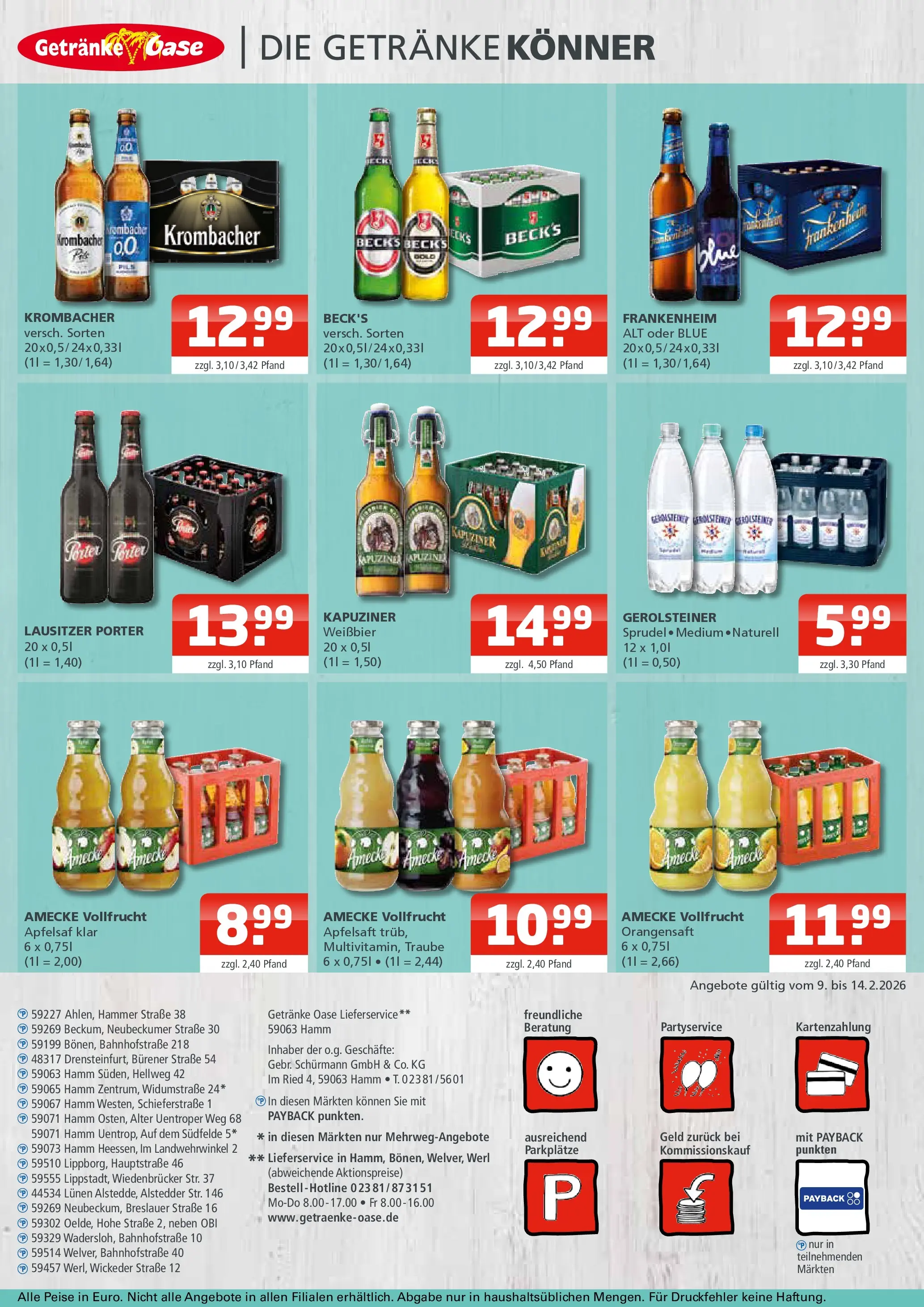 Angebote - Getränke Oase: Getränkeangebote (ab 08.02.2026) zum Blättern | Seite: 4