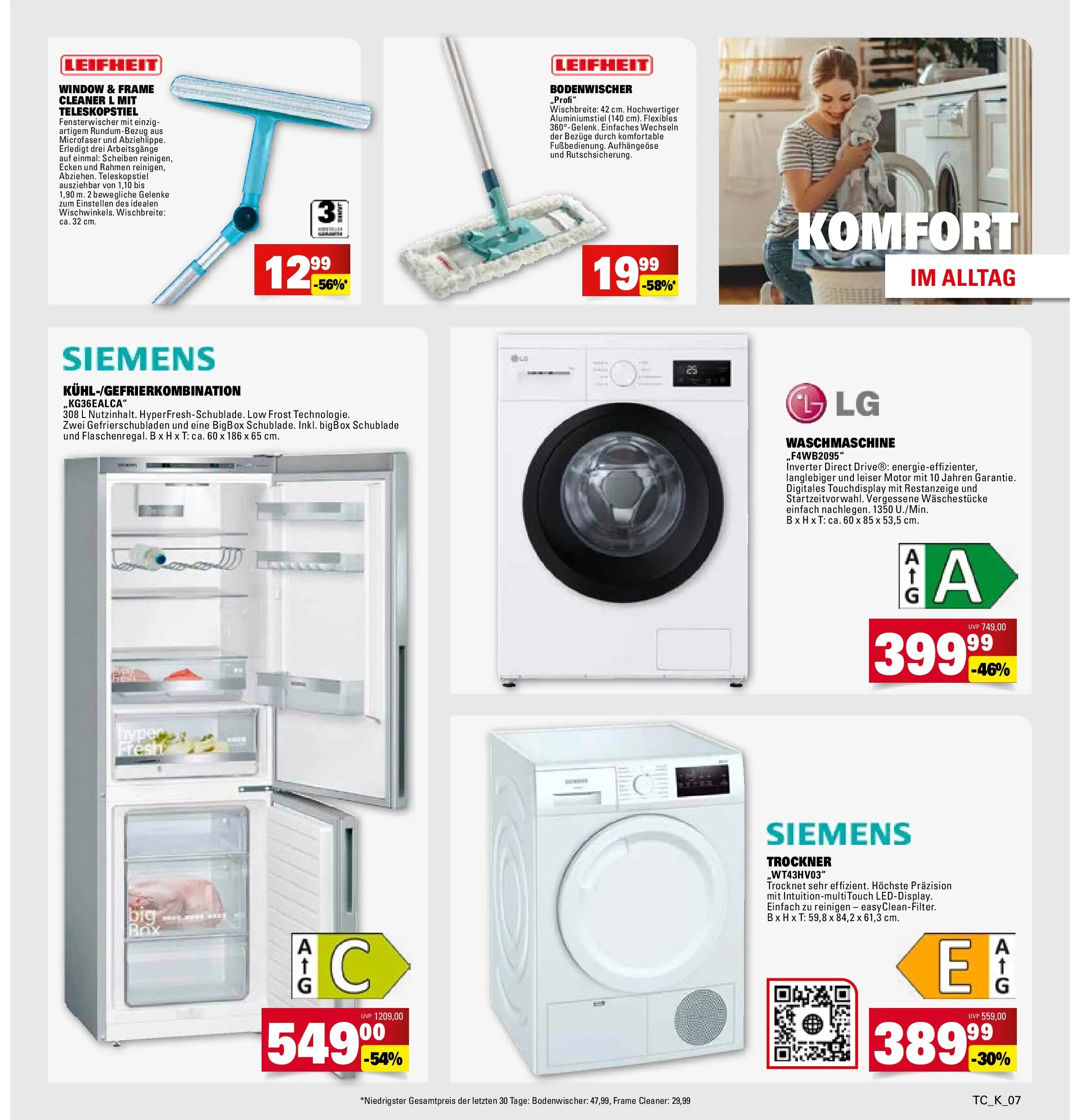Marktkauf - Marktkauf: Wochenangebote (ab 09.02.2026) » Angebote online | Seite: 28 | Produkte: LG, Siemens, Trockner, Waschmaschine