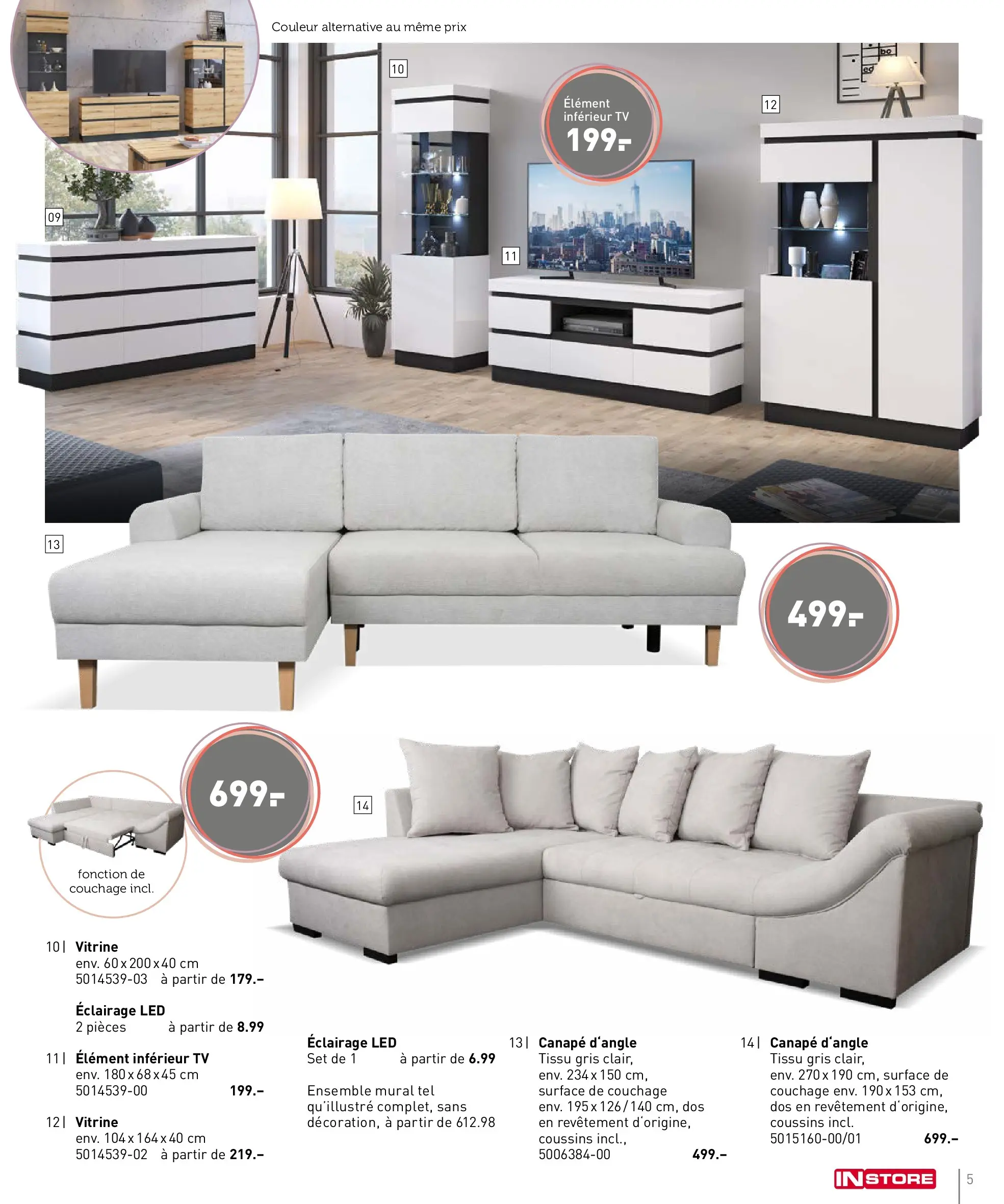 Möbel Martin - Möbel Martin: Offres hebdomadaires à partir du 19/02/2026 - promo en ligne | Page: 5 | Produits: Vitrine, Store, Canapé