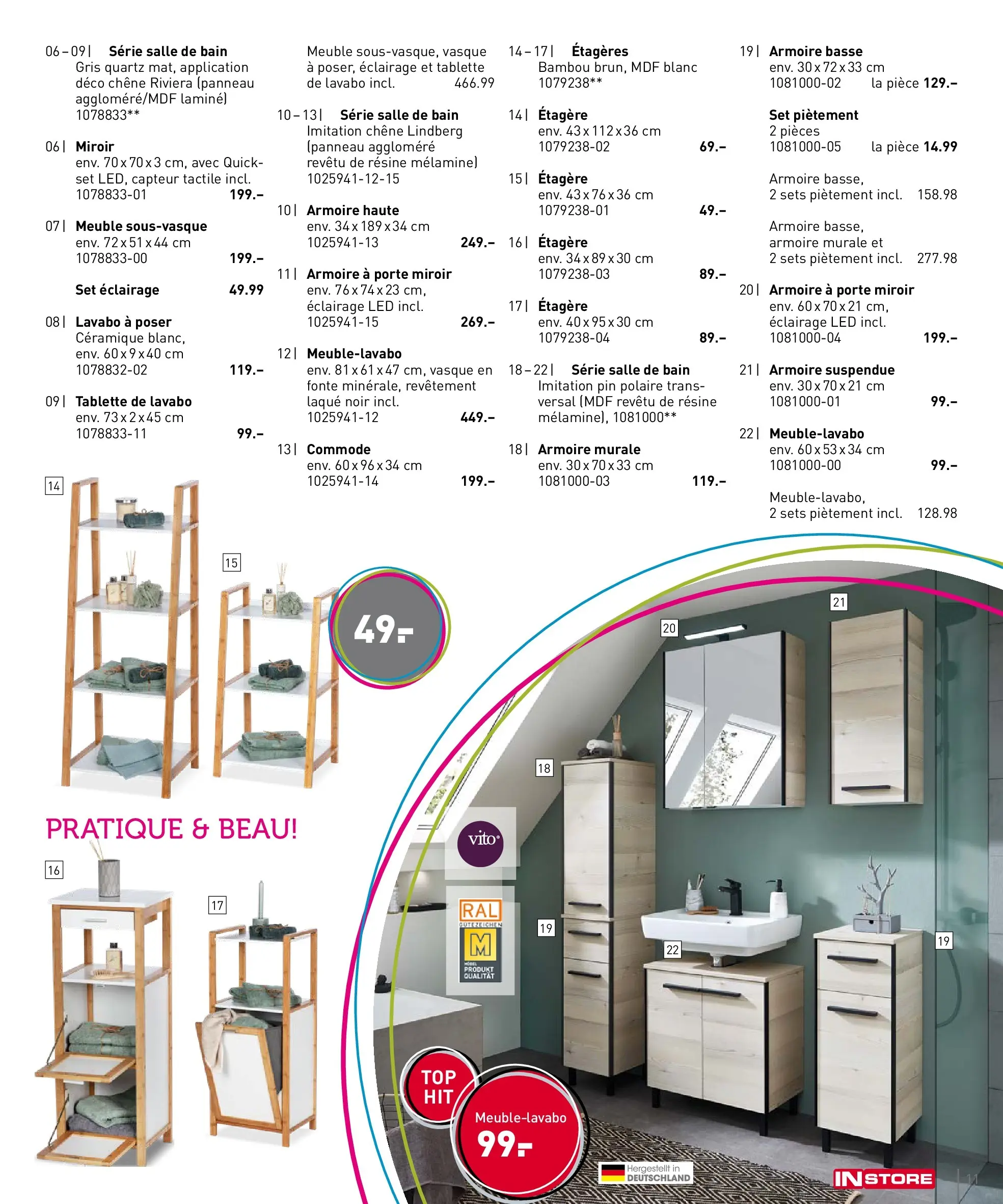 Möbel Martin - Möbel Martin: Offres hebdomadaires à partir du 19/02/2026 - promo en ligne | Page: 11 | Produits: Porte, Commode, Étagère, Lavabo