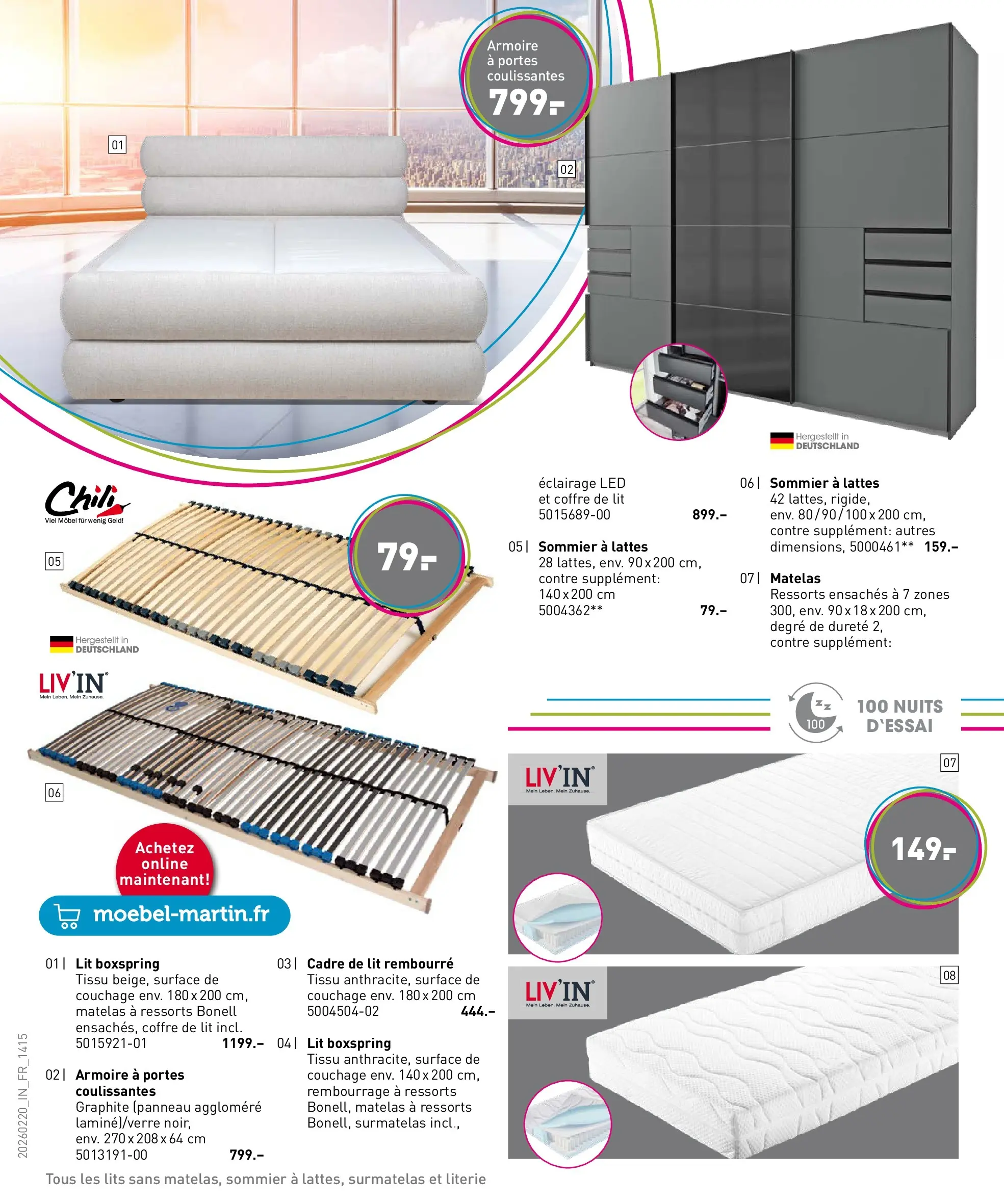 Möbel Martin - Möbel Martin: Offres hebdomadaires à partir du 19/02/2026 - promo en ligne | Page: 14 | Produits: Surmatelas, Armoire, Literie, Cadre