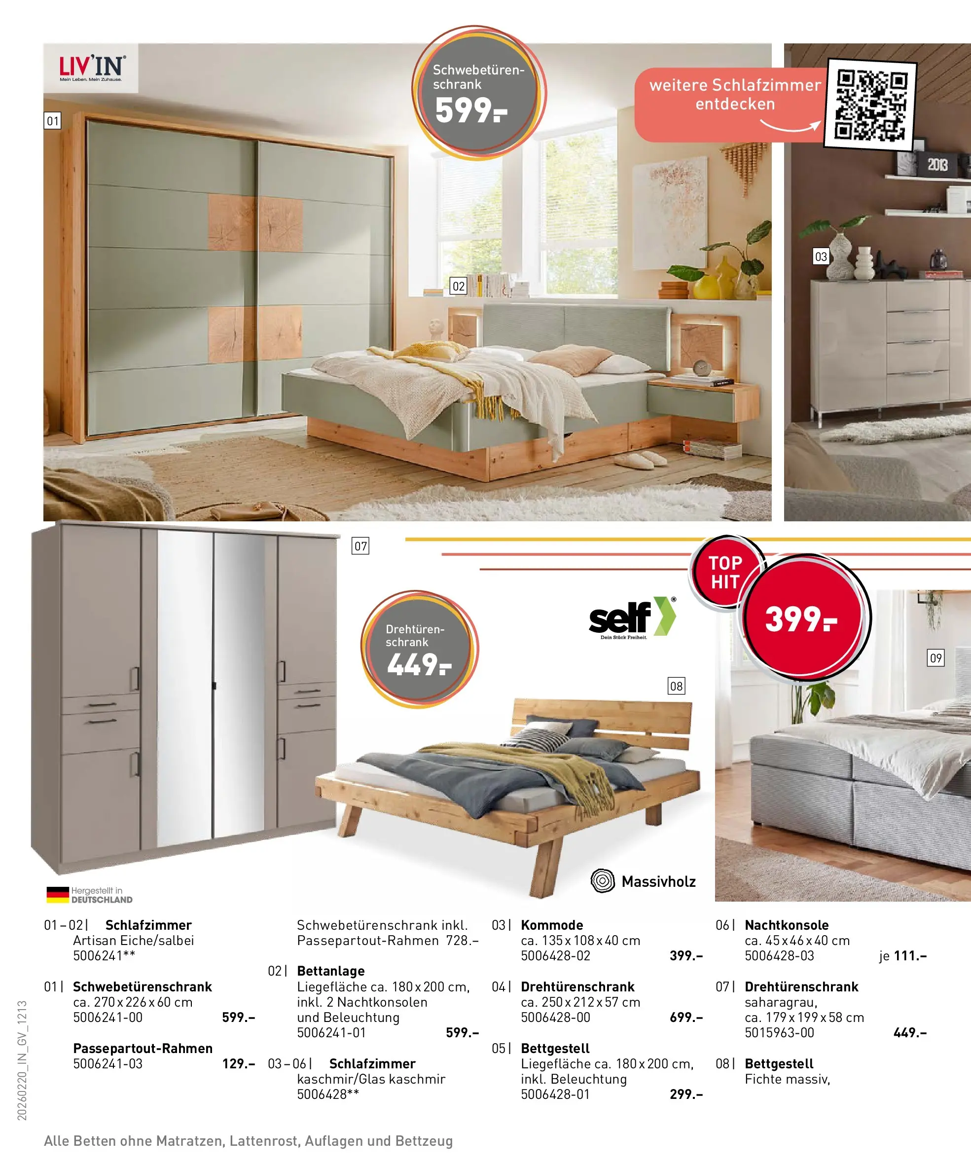 Möbel Martin - Möbel Martin: Wochenangebote (ab 19.02.2026) zum Blättern | Seite: 12 | Produkte: Kommode, Schwebetürenschrank, Drehtürenschrank, Schrank