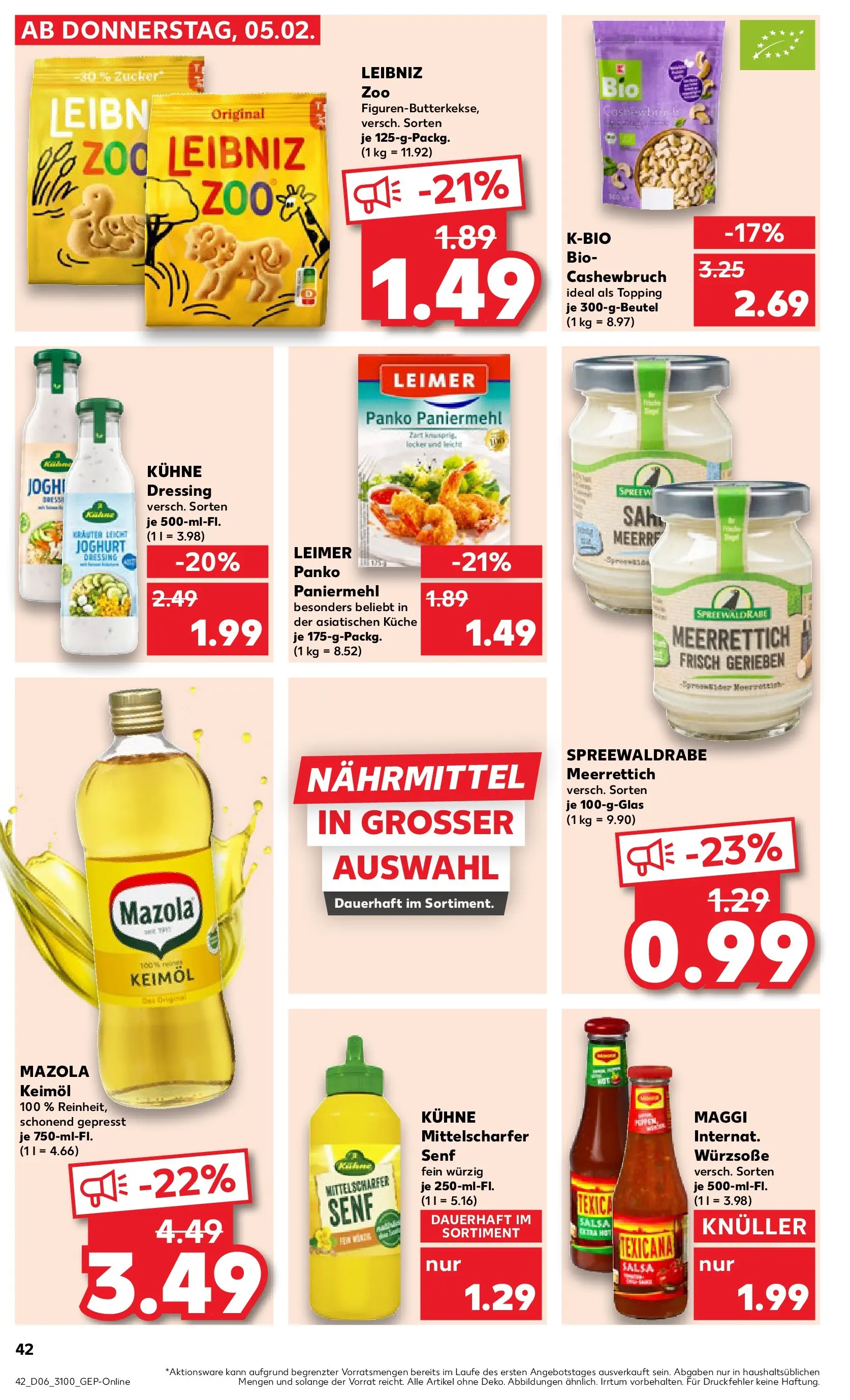 Prospekt Kaufland ab 09.02.2026 » Angebote Online zum Blättern | Seite: 42 | Produkte: Maggi, Küche, Dressing, Zucker