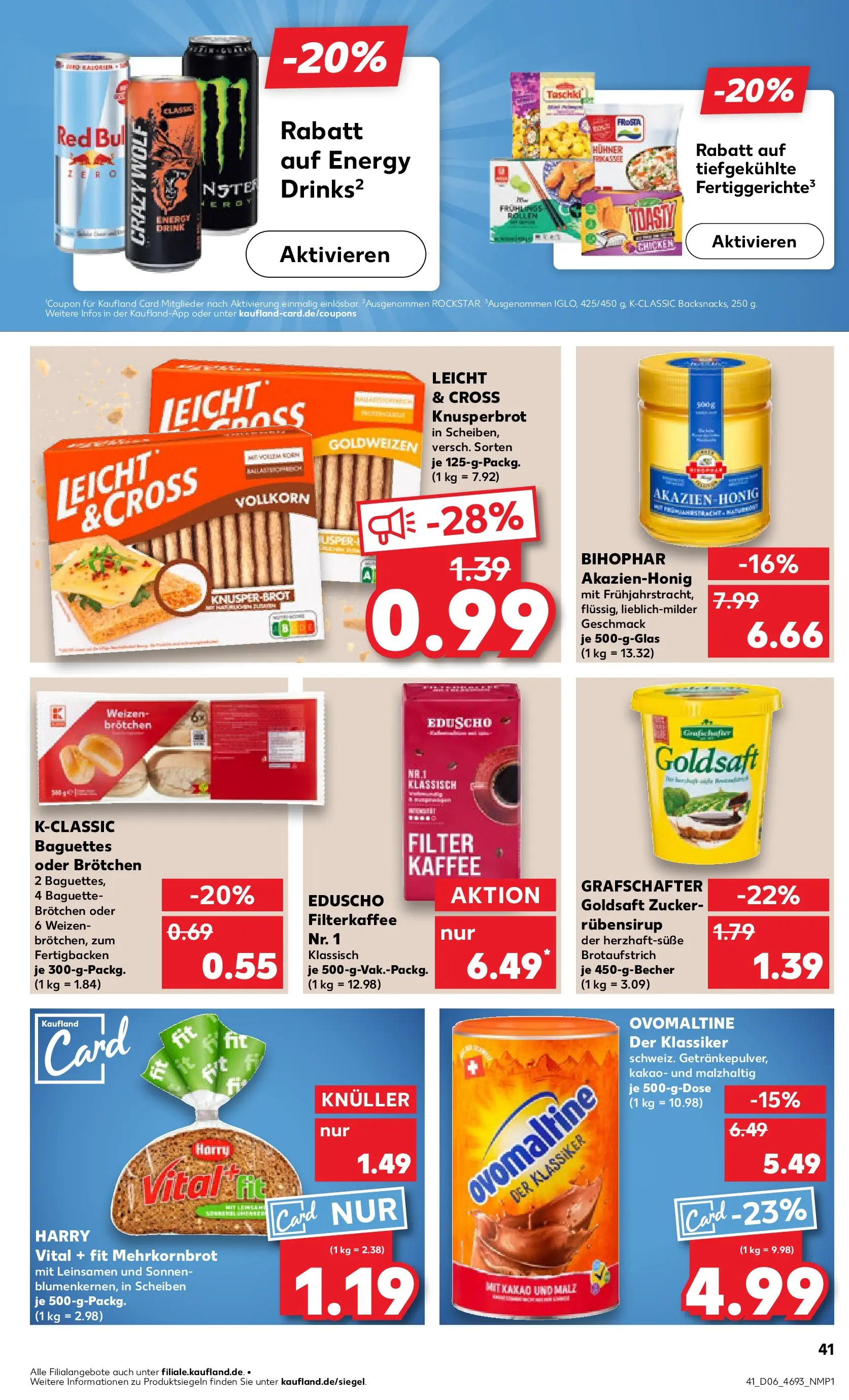 Prospekt Kaufland ab 09.02.2026 » Angebote Online zum Blättern | Seite: 41 | Produkte: Ovomaltine, Energy, Kaffee, Fertiggerichte