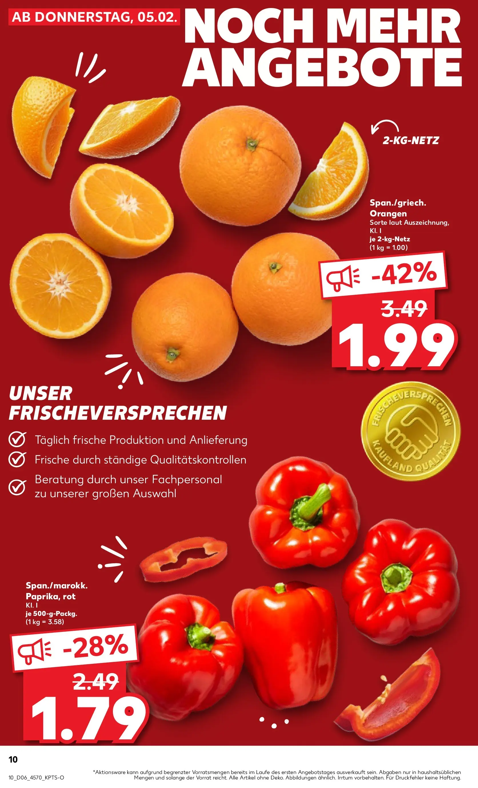 Prospekt Kaufland ab 09.02.2026 » Angebote Online zum Blättern | Seite: 10 | Produkte: Orangen