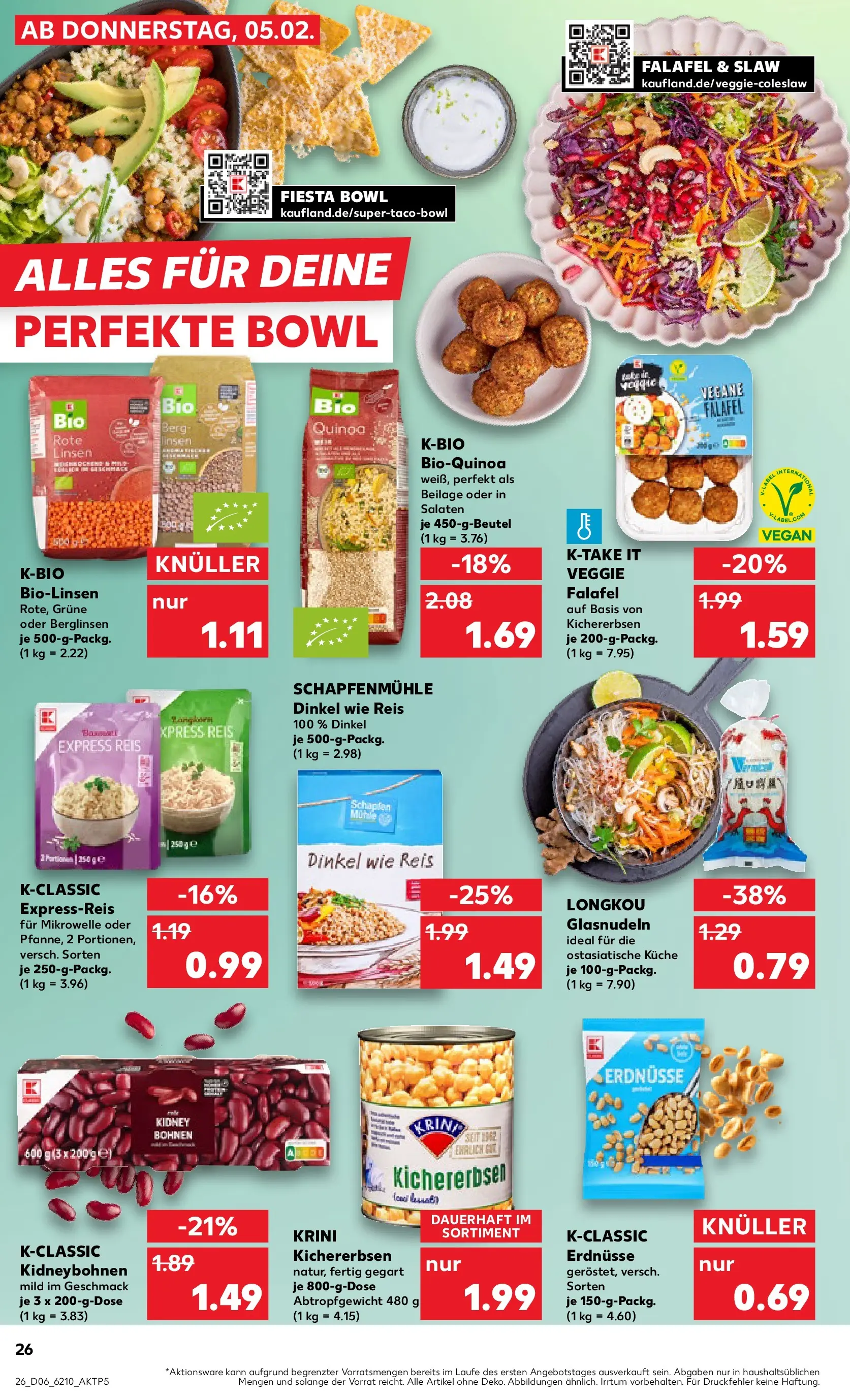 Prospekt Kaufland ab 09.02.2026 » Angebote Online zum Blättern | Seite: 26 | Produkte: Mikrowelle, Erdnüsse, Küche, Reis