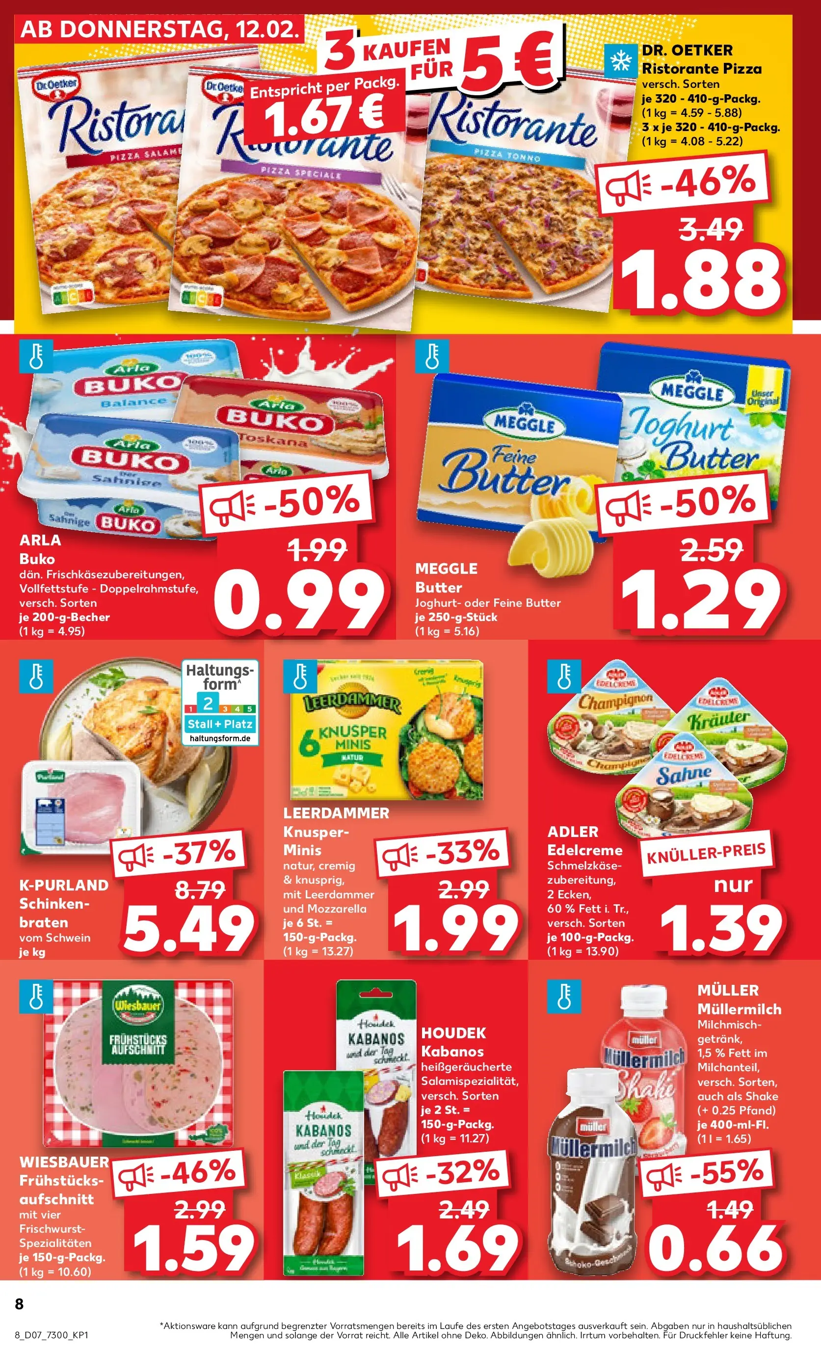 Prospekt Kaufland ab 12.02.2026 » Angebote Online zum Blättern | Seite: 16 | Produkte: Butter, Joghurt, Leerdammer, Muller mullermilch