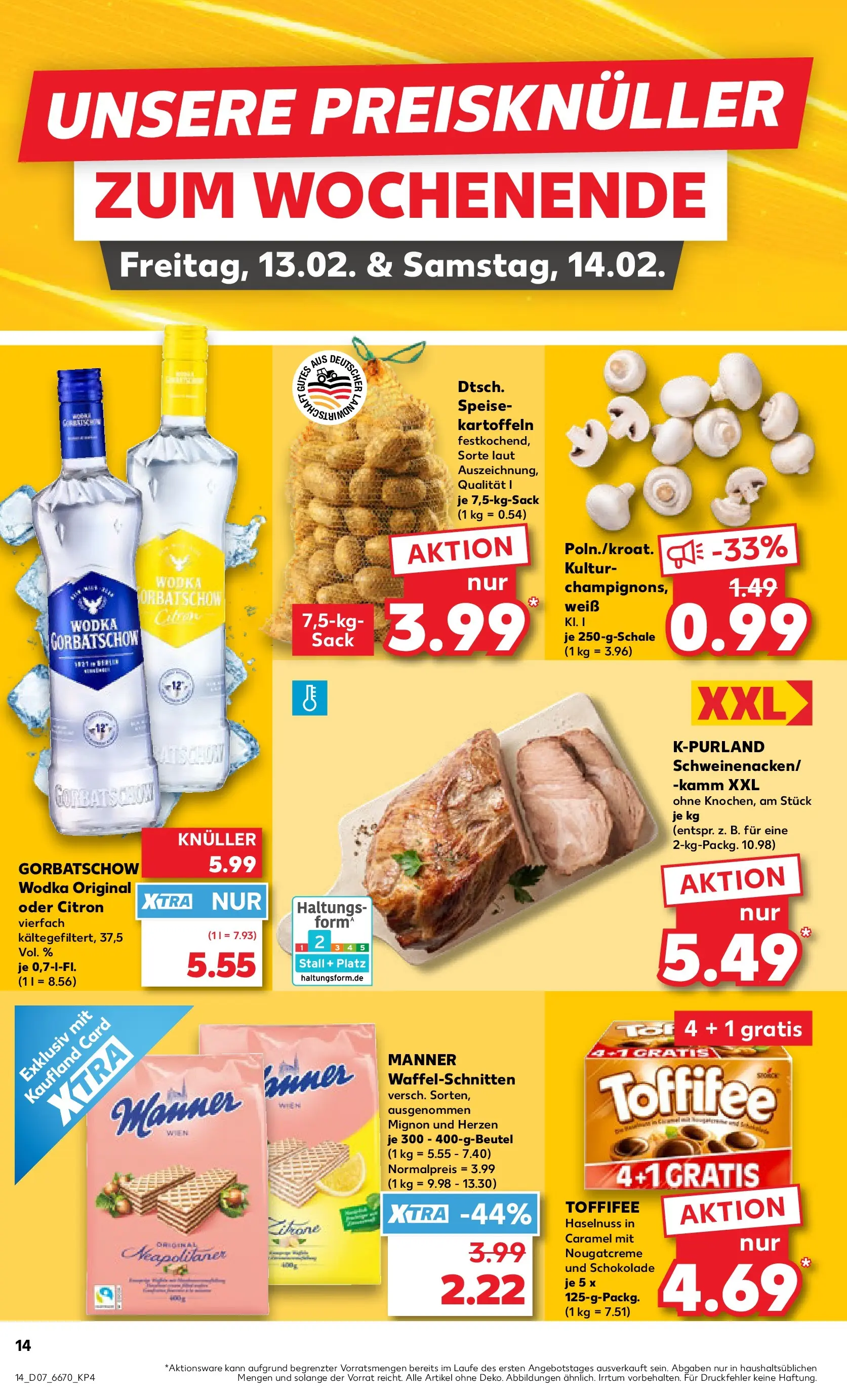 Prospekt Kaufland ab 11.02.2026 » Angebote Online zum Blättern | Seite: 22 | Produkte: Schokolade, Toffifee, Wodka gorbatschow, Vodka