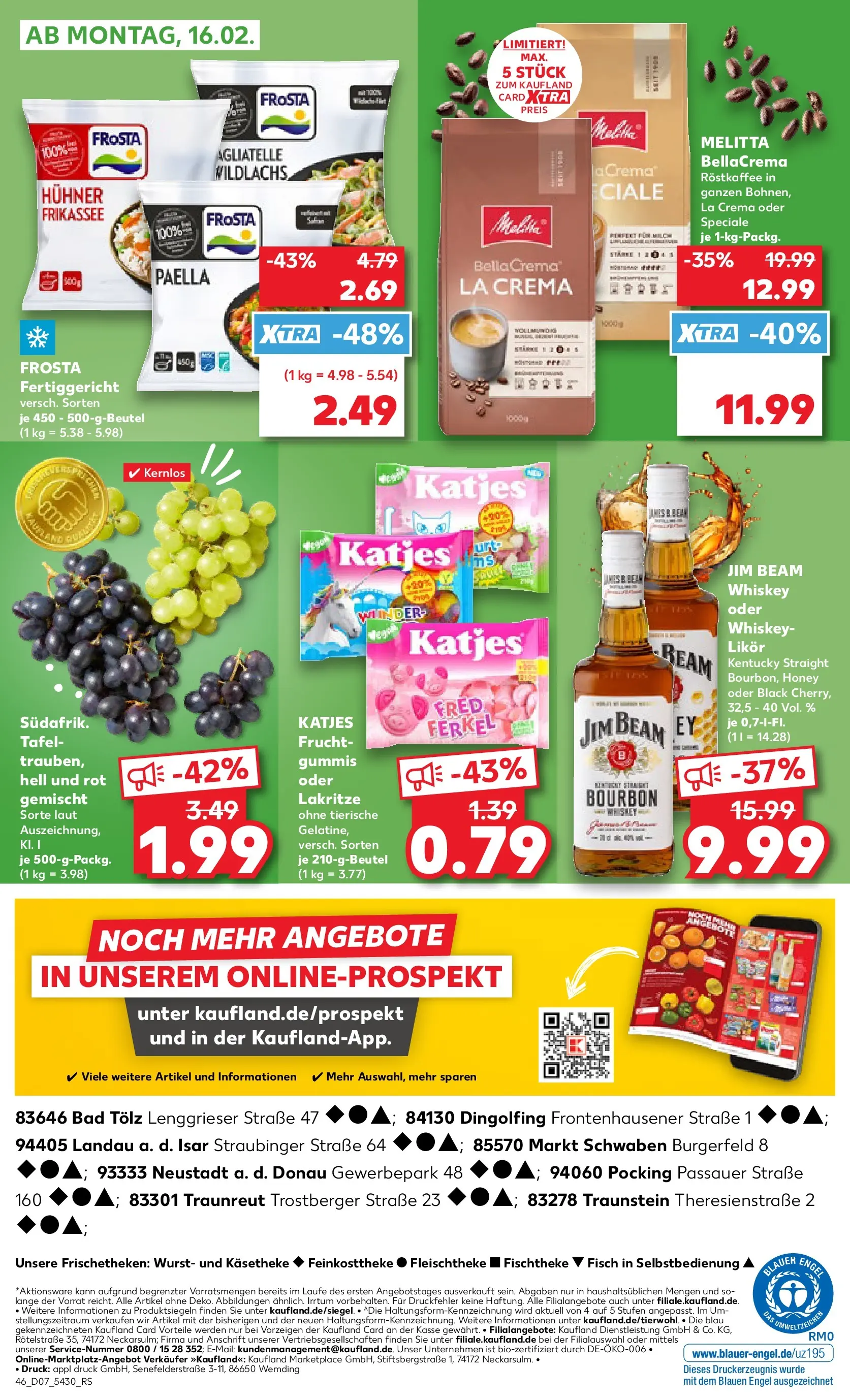 Prospekt Kaufland ab 12.02.2026 » Angebote Online zum Blättern | Seite: 54 | Produkte: Likör, Katjes, Frosta, Whiskey