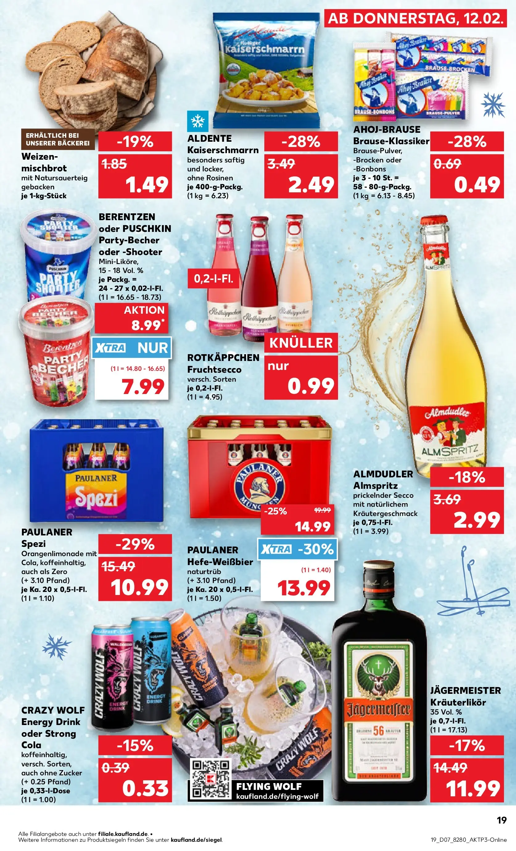 Prospekt Kaufland ab 12.02.2026 » Angebote Online zum Blättern | Seite: 27 | Produkte: Paulaner spezi, Fruchtsecco, Rosinen, Jägermeister