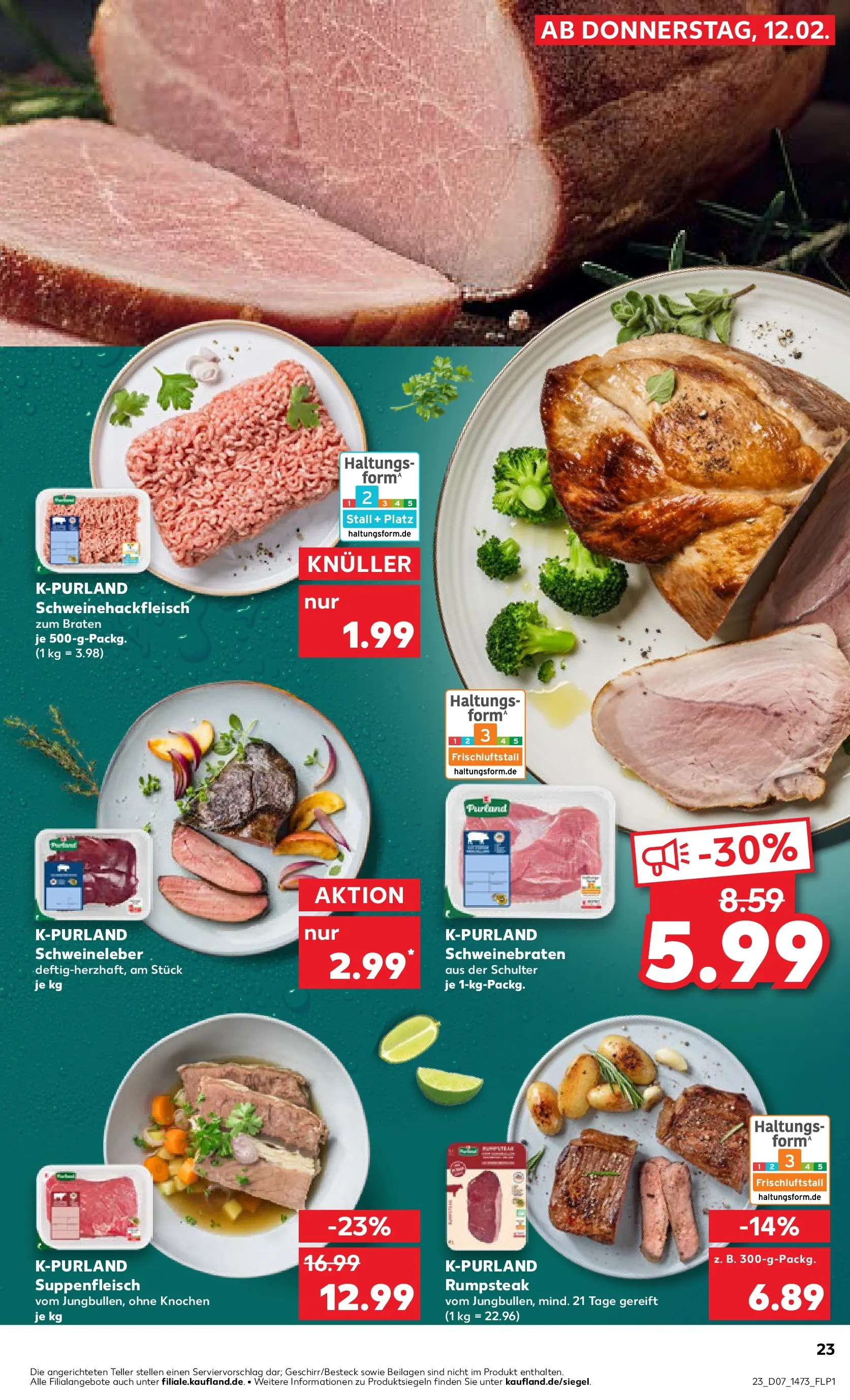 Prospekt Kaufland ab 11.02.2026 » Angebote Online zum Blättern | Seite: 31 | Produkte: Rumpsteak, Suppenfleisch, Steak