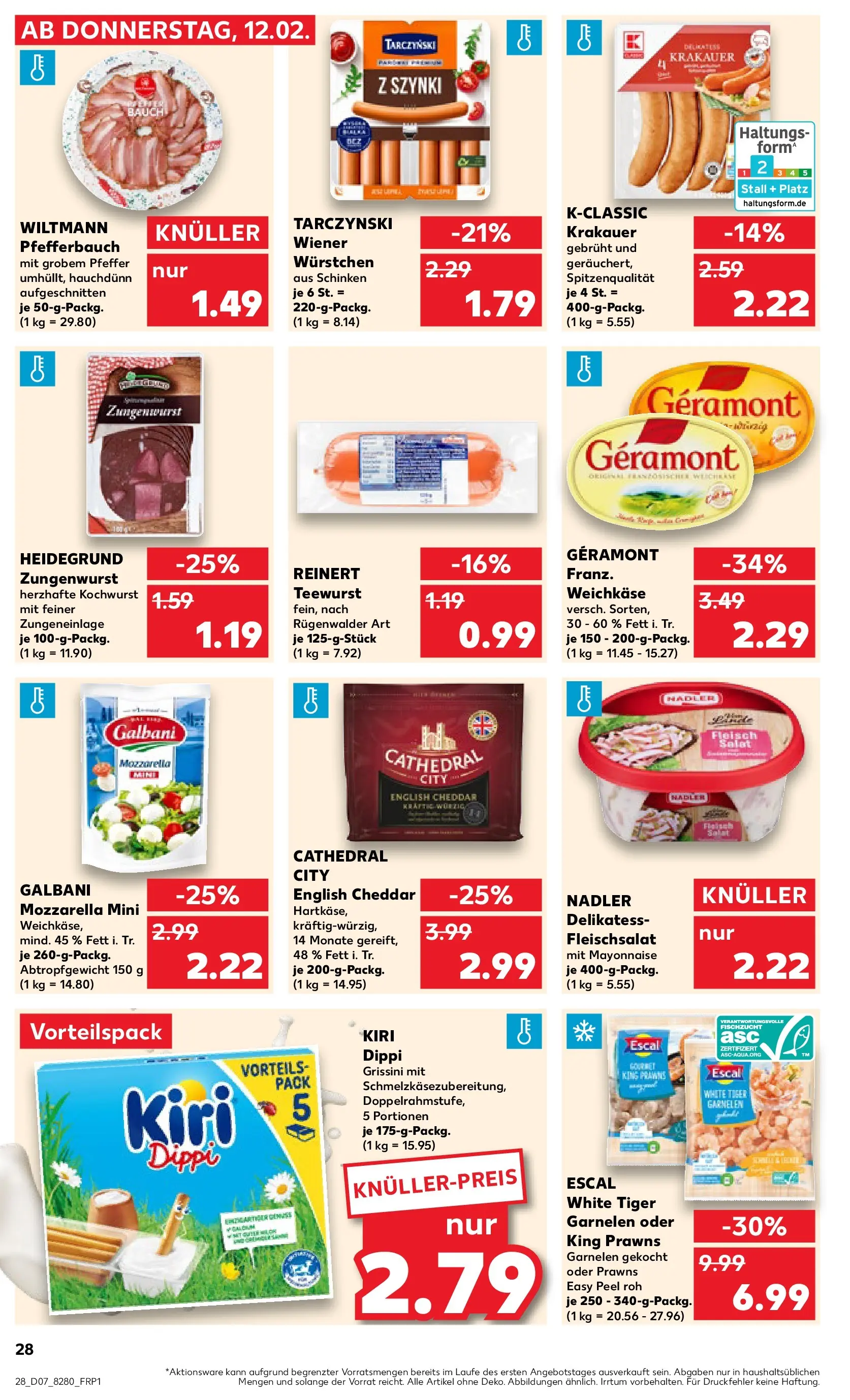 Prospekt Kaufland ab 11.02.2026 » Angebote Online zum Blättern | Seite: 36 | Produkte: Geramont, Pfeffer, Tiger garnelen, Fleisch