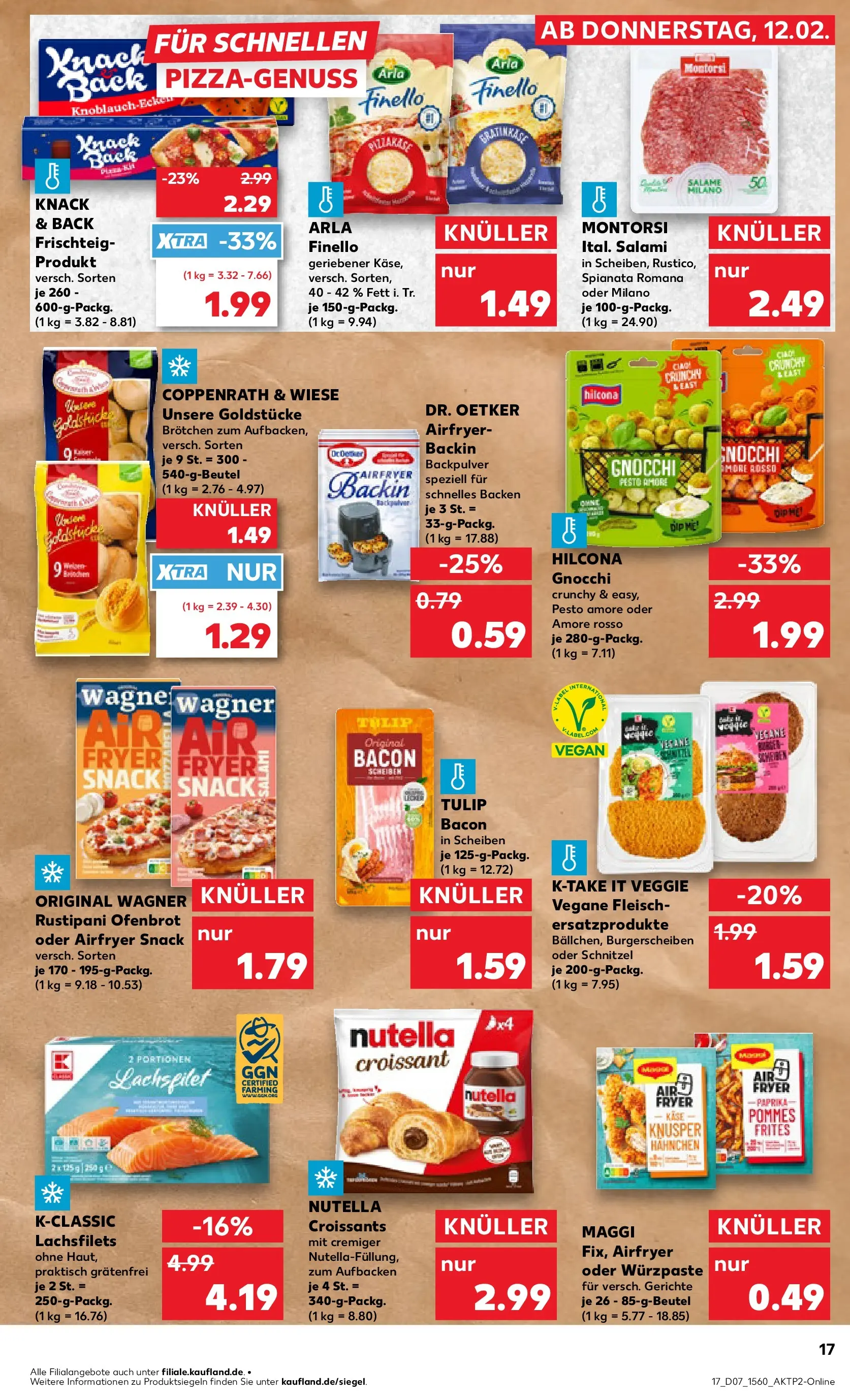 Prospekt Kaufland ab 12.02.2026 » Angebote Online zum Blättern | Seite: 25 | Produkte: Croissant, Salami, Pizza, Fleisch