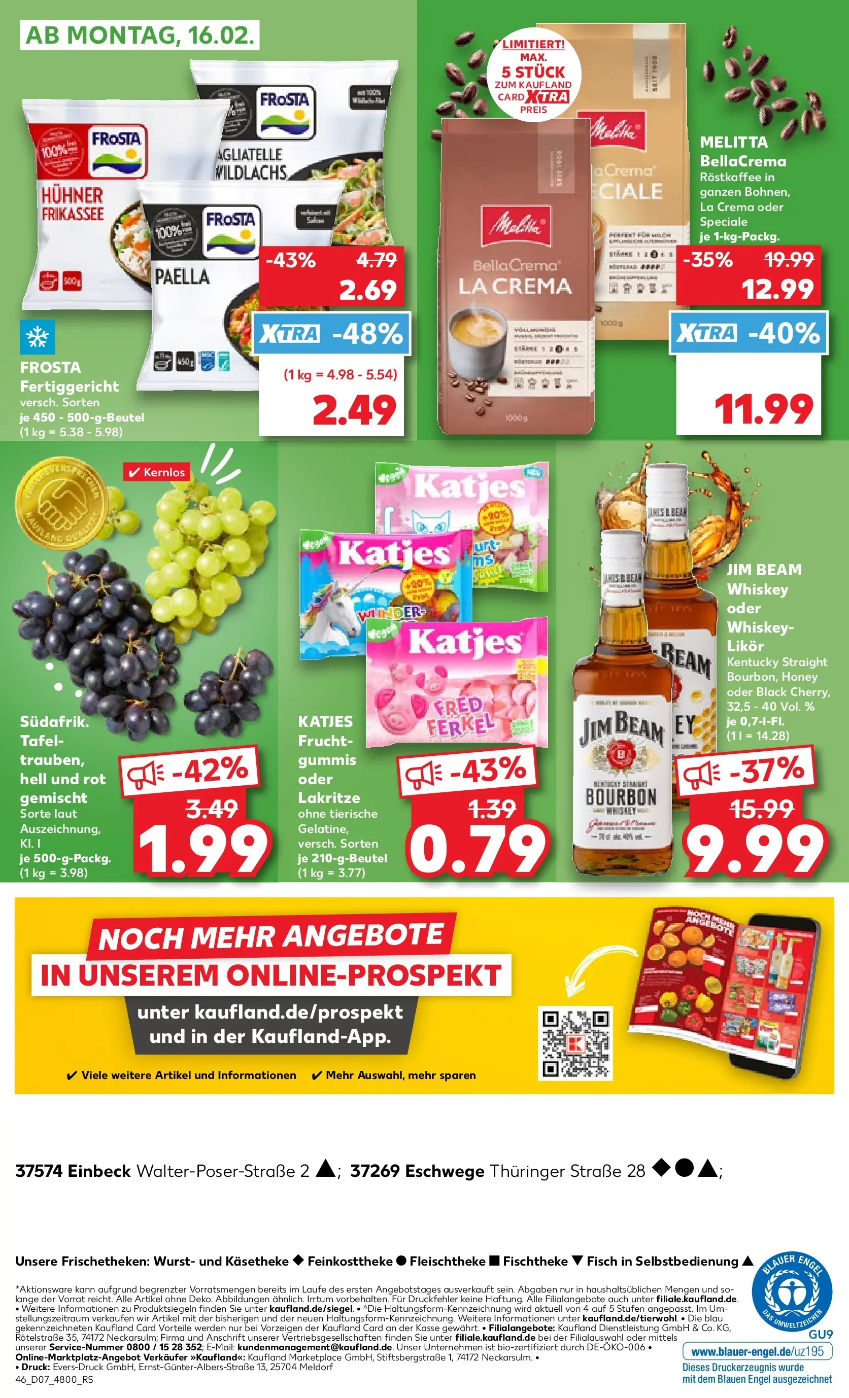 Prospekt Kaufland ab 11.02.2026 » Angebote Online zum Blättern | Seite: 54 | Produkte: Jim beam, Trauben, Katjes, Bourbon