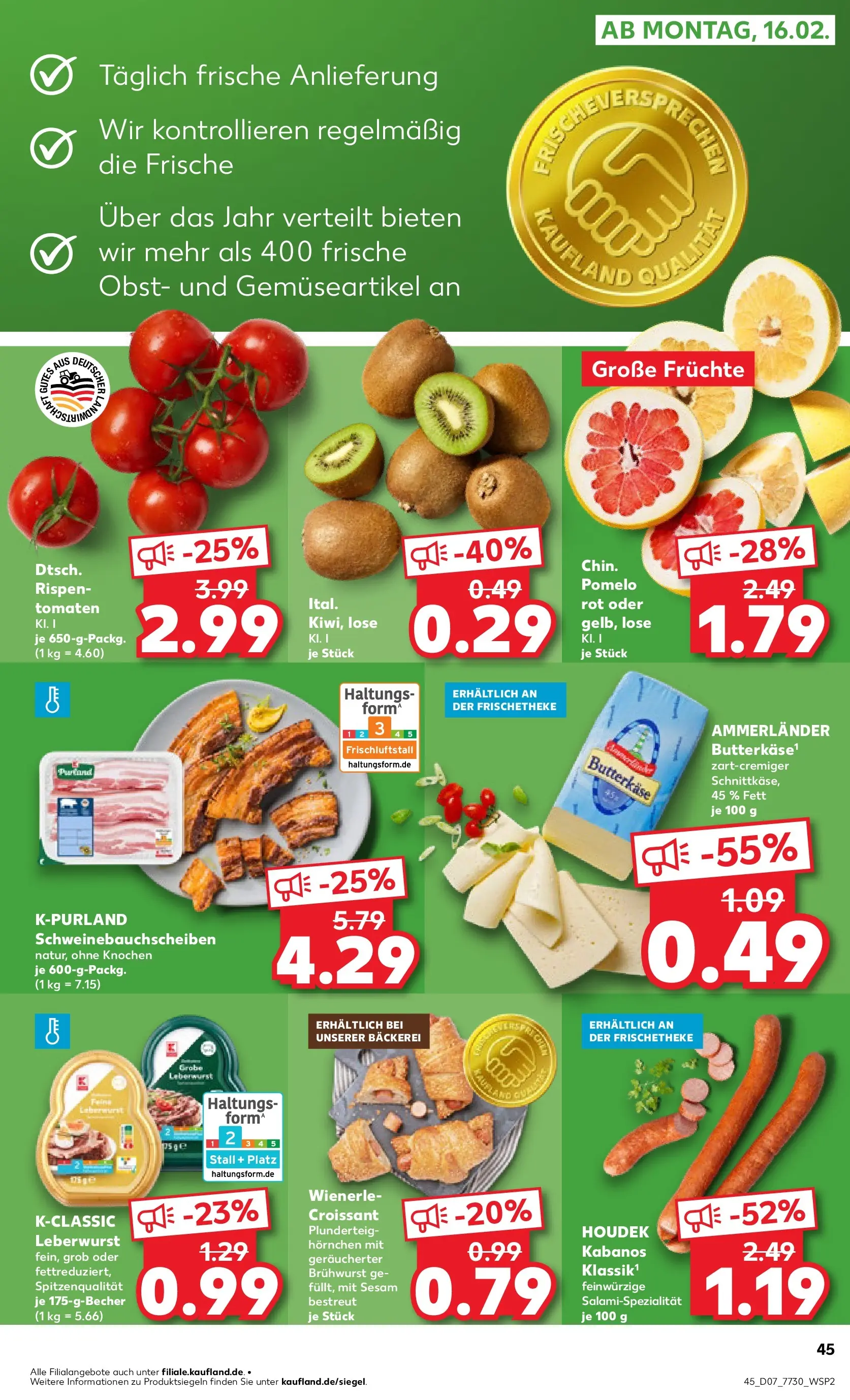 Prospekt Kaufland ab 11.02.2026 » Angebote Online zum Blättern | Seite: 53 | Produkte: Bäckerei, Butter, Tomaten, Croissant
