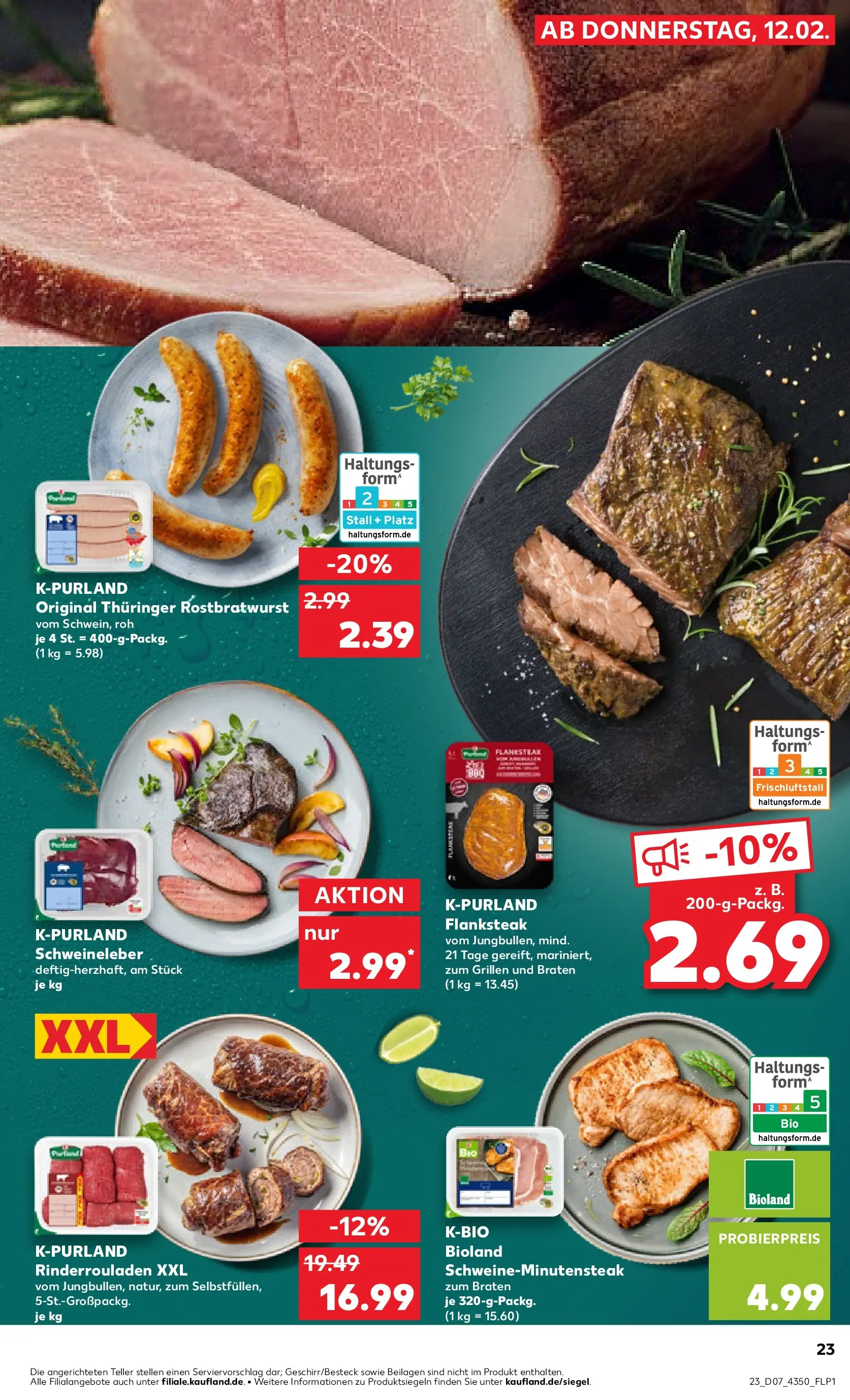 Prospekt Kaufland ab 11.02.2026 » Angebote Online zum Blättern | Seite: 31 | Produkte: Rinderrouladen, Steak