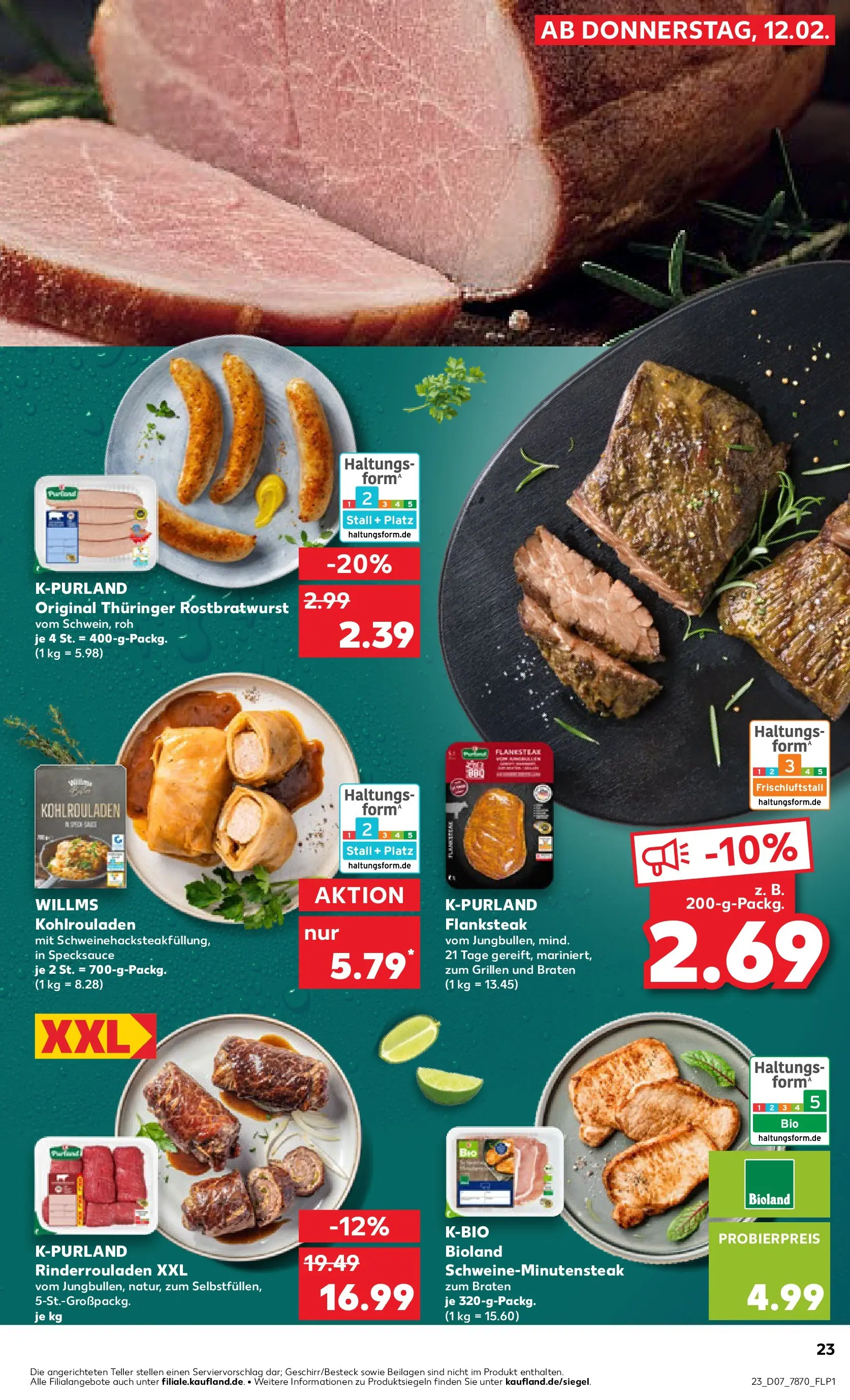 Prospekt Kaufland ab 12.02.2026 » Angebote Online zum Blättern | Seite: 31 | Produkte: Rinderrouladen, Steak