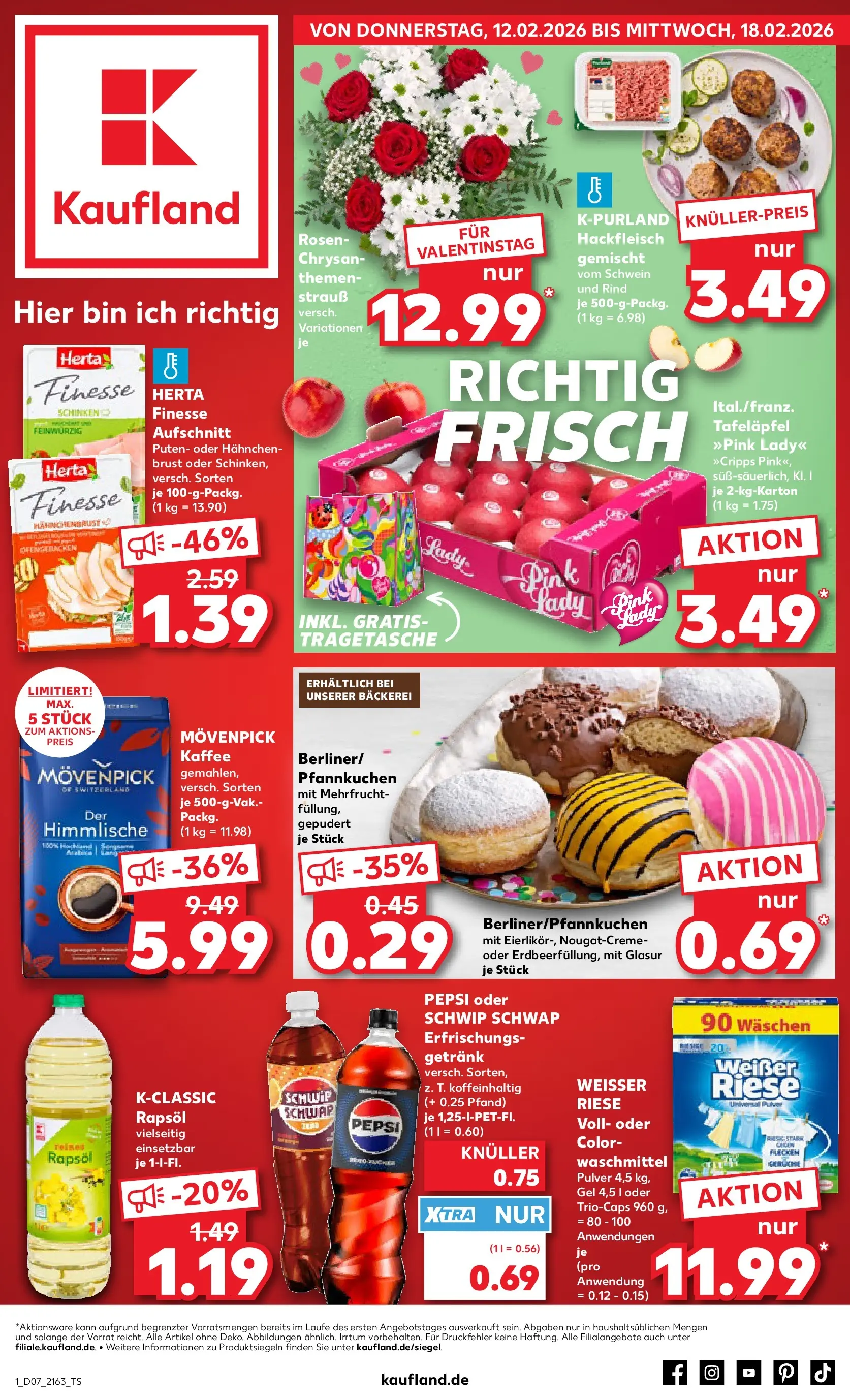 Prospekt Kaufland ab 12.02.2026 » Angebote Online zum Blättern | Seite: 17 | Produkte: Kaffee, Pepsi, Schinken, Hackfleisch