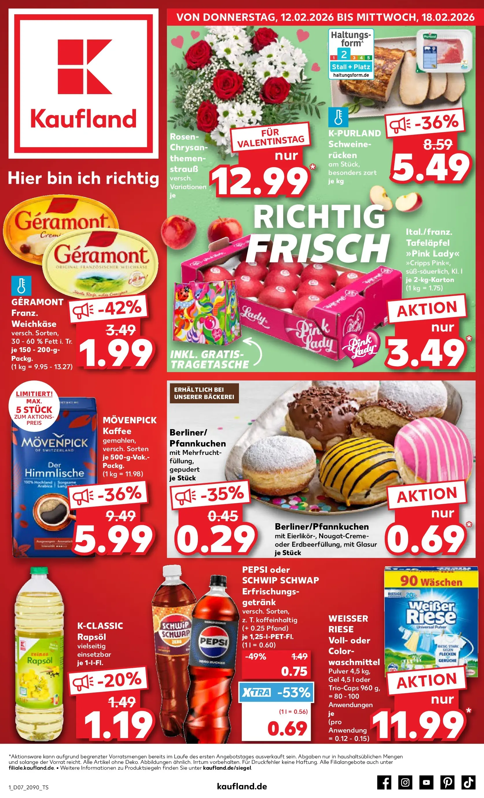 Prospekt Kaufland ab 11.02.2026 » Angebote Online zum Blättern | Seite: 9 | Produkte: Bäckerei, Kaffee, Pfannkuchen, Creme