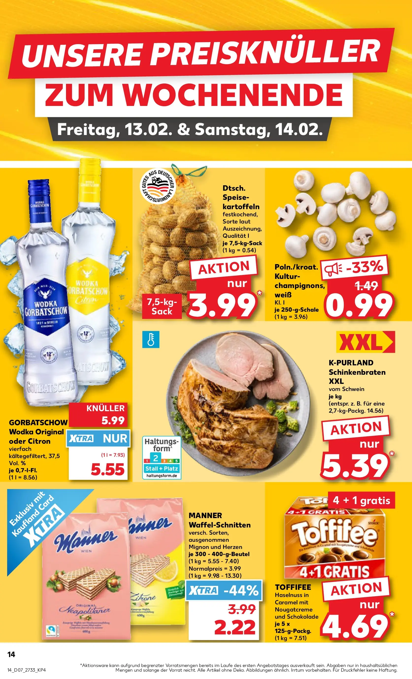 Prospekt Kaufland ab 11.02.2026 » Angebote Online zum Blättern | Seite: 22 | Produkte: Kartoffeln, Toffifee, Vodka, Wodka