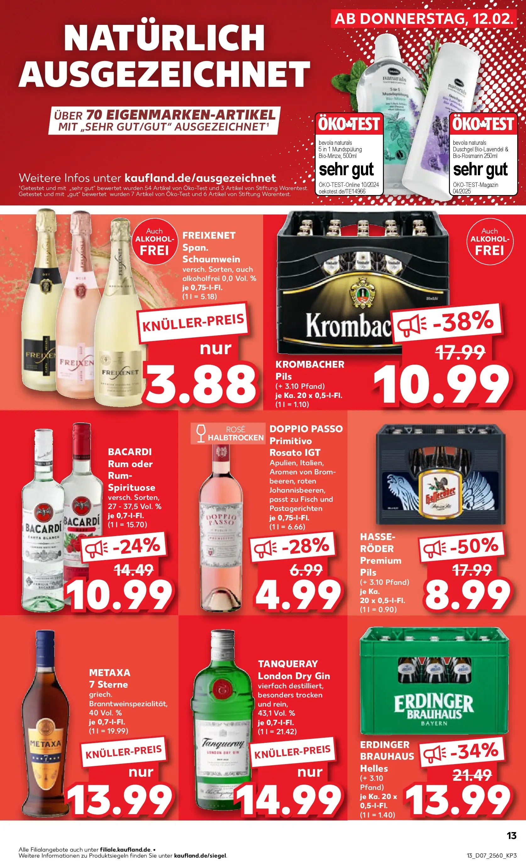 Prospekt Kaufland ab 12.02.2026 » Angebote Online zum Blättern | Seite: 21 | Produkte: Freixenet, Rum, Metaxa, Duschgel