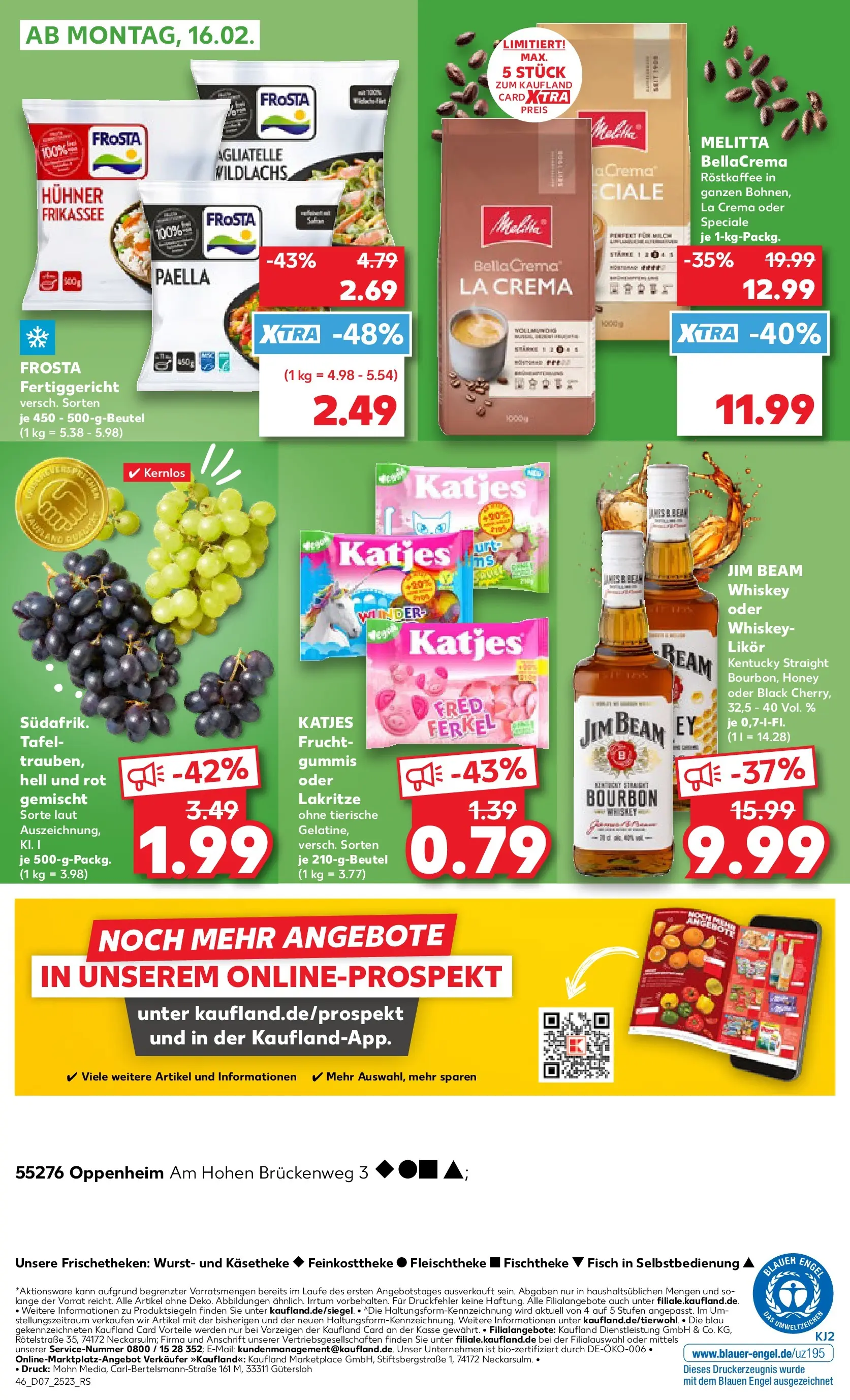 Prospekt Kaufland ab 12.02.2026 » Angebote Online zum Blättern | Seite: 54 | Produkte: Jim beam, Fisch, Wurst, Whiskey