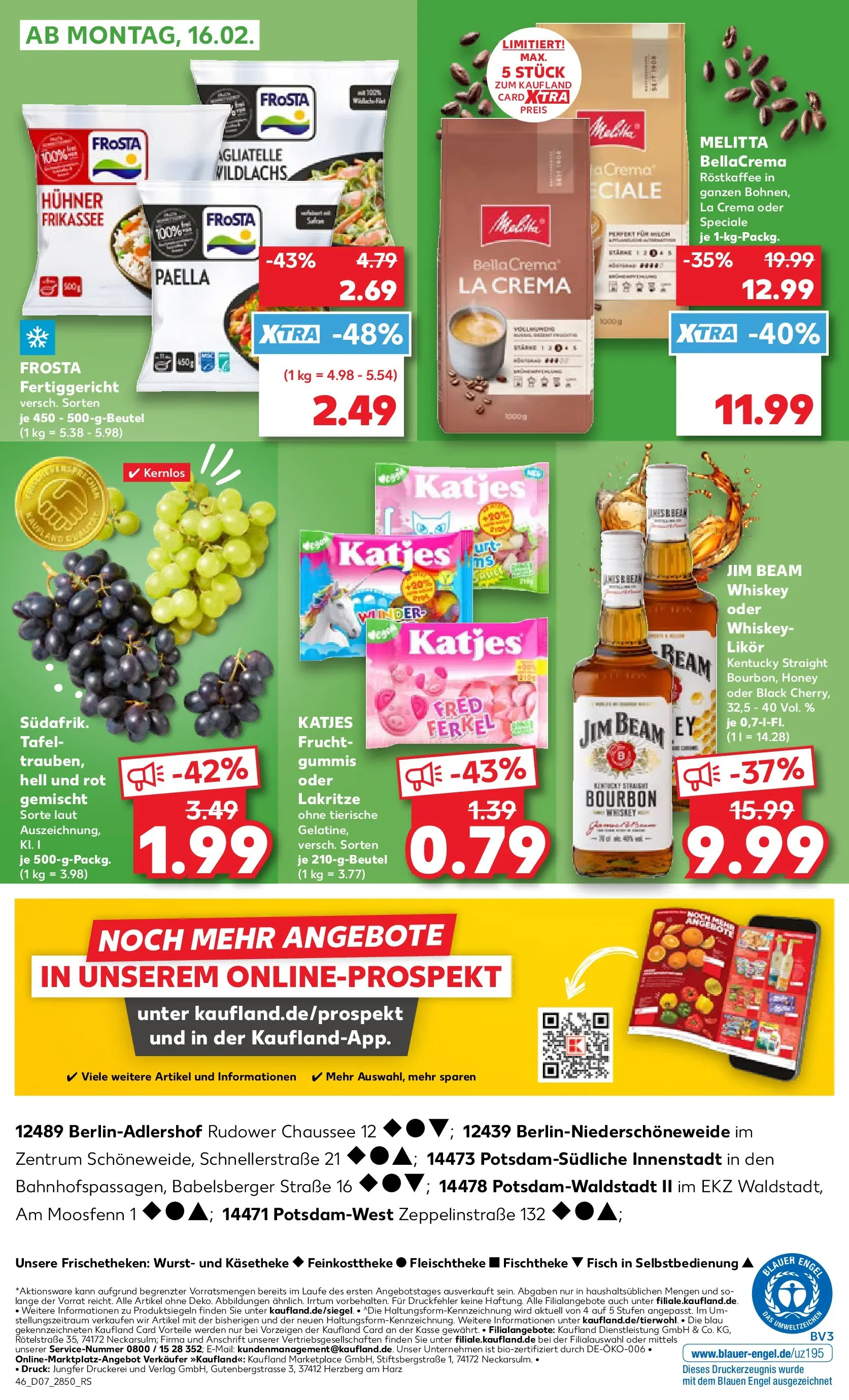 Prospekt Kaufland ab 12.02.2026 » Angebote Online zum Blättern | Seite: 54 | Produkte: Melitta, Katjes, Frosta, Bourbon