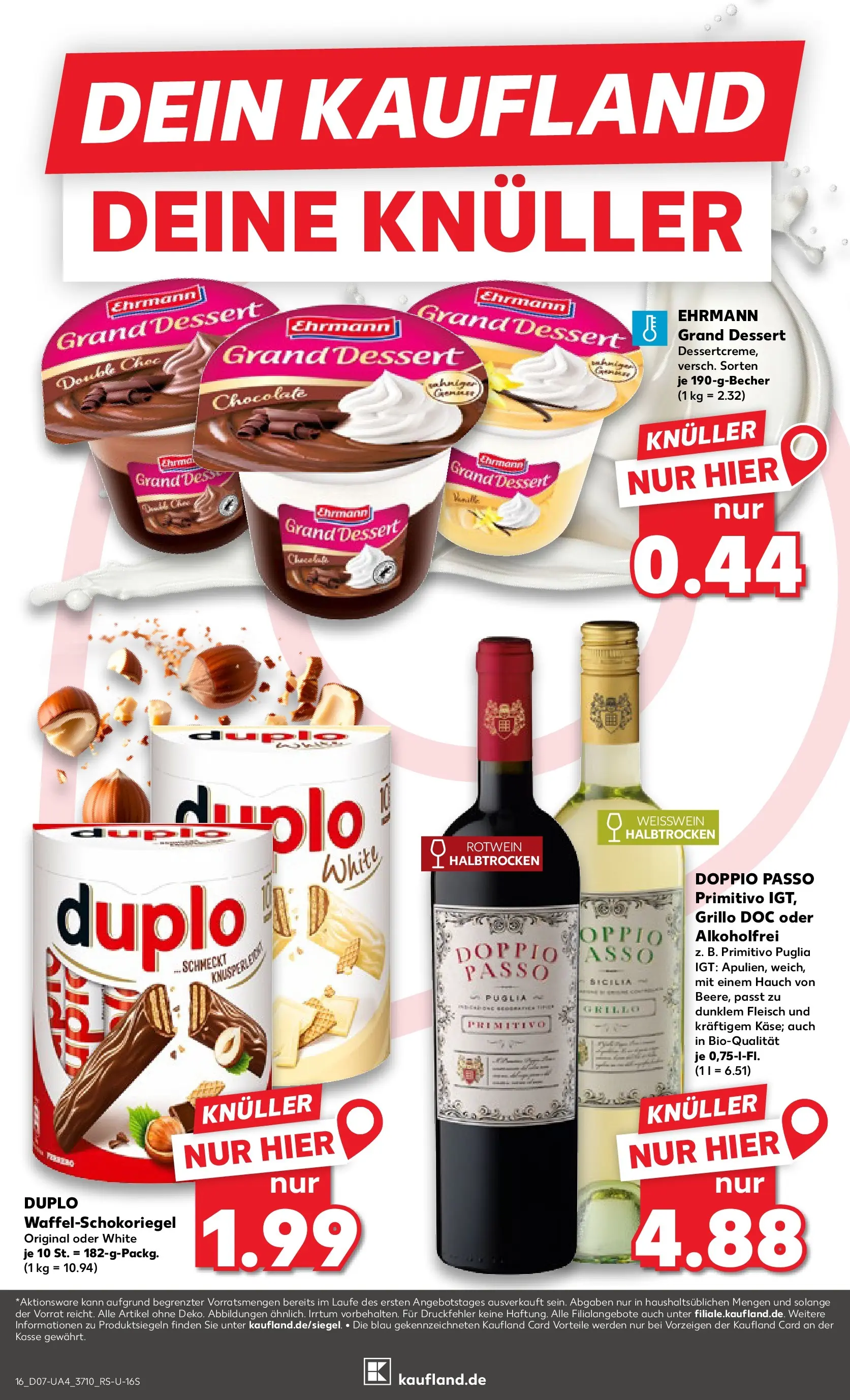 Prospekt Kaufland ab 11.02.2026 » Angebote Online zum Blättern | Seite: 24 | Produkte: Ehrmann grand dessert, Weißwein halbtrocken, Doppio Passo, Fleisch