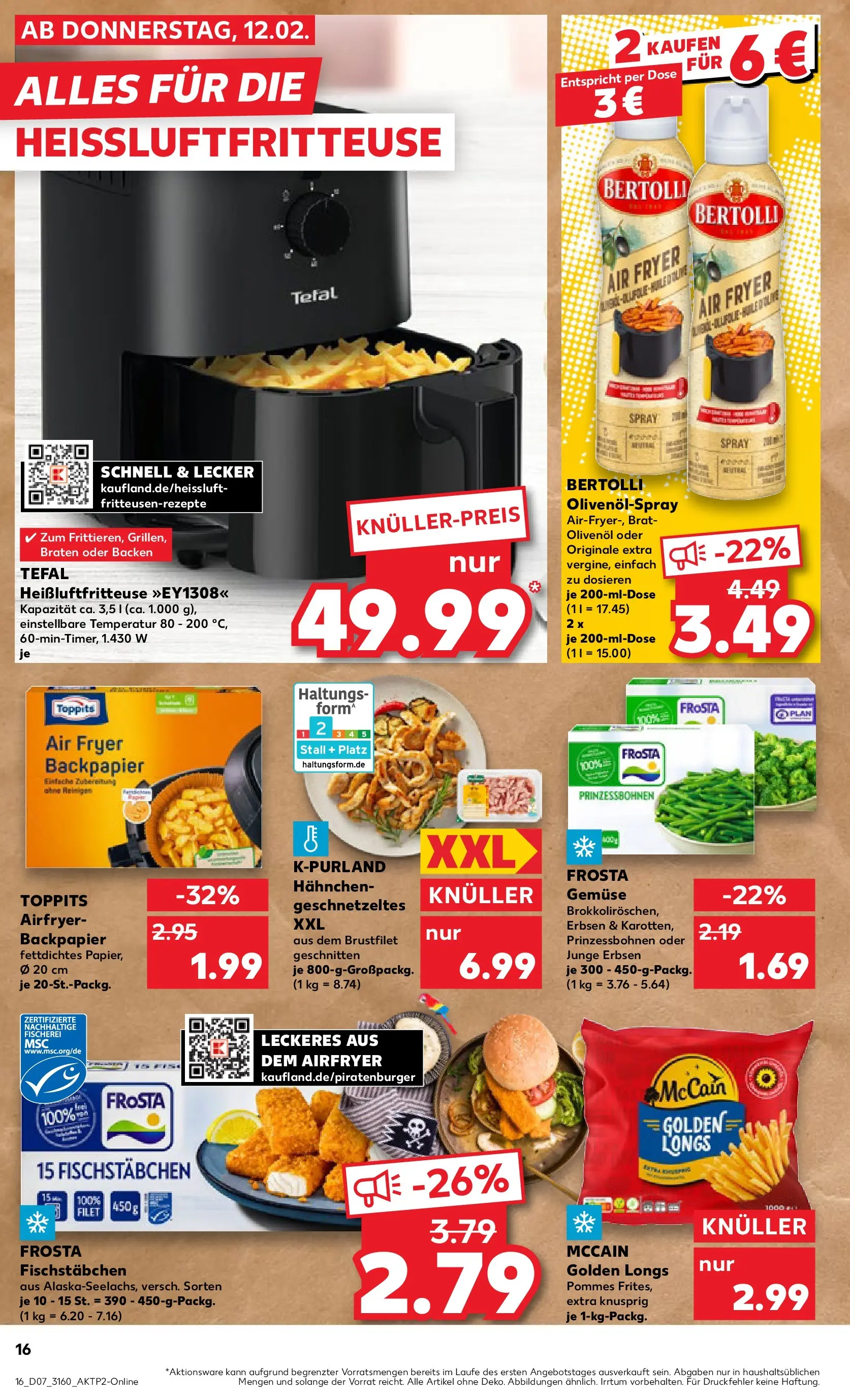 Prospekt Kaufland ab 12.02.2026 » Angebote Online zum Blättern | Seite: 24 | Produkte: Olivenol, Pommes, McCain, Heißluftfritteuse