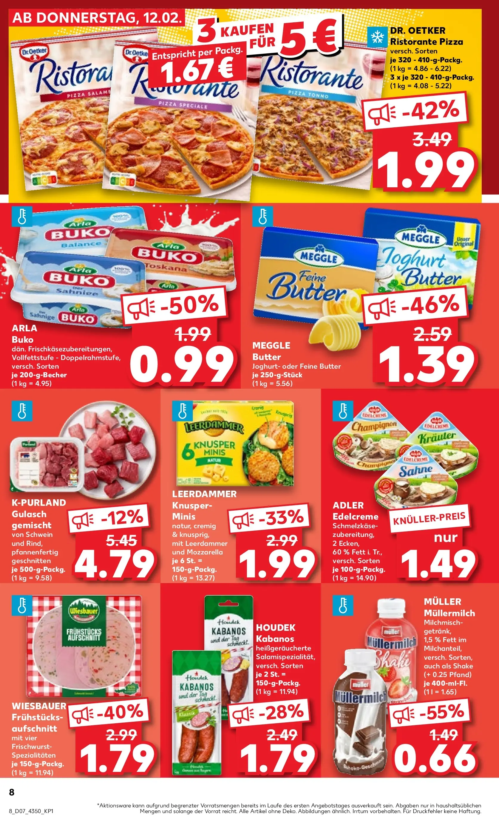 Prospekt Kaufland ab 12.02.2026 » Angebote Online zum Blättern | Seite: 20 | Produkte: Ristorante, Mozzarella, Salami, Muller mullermilch