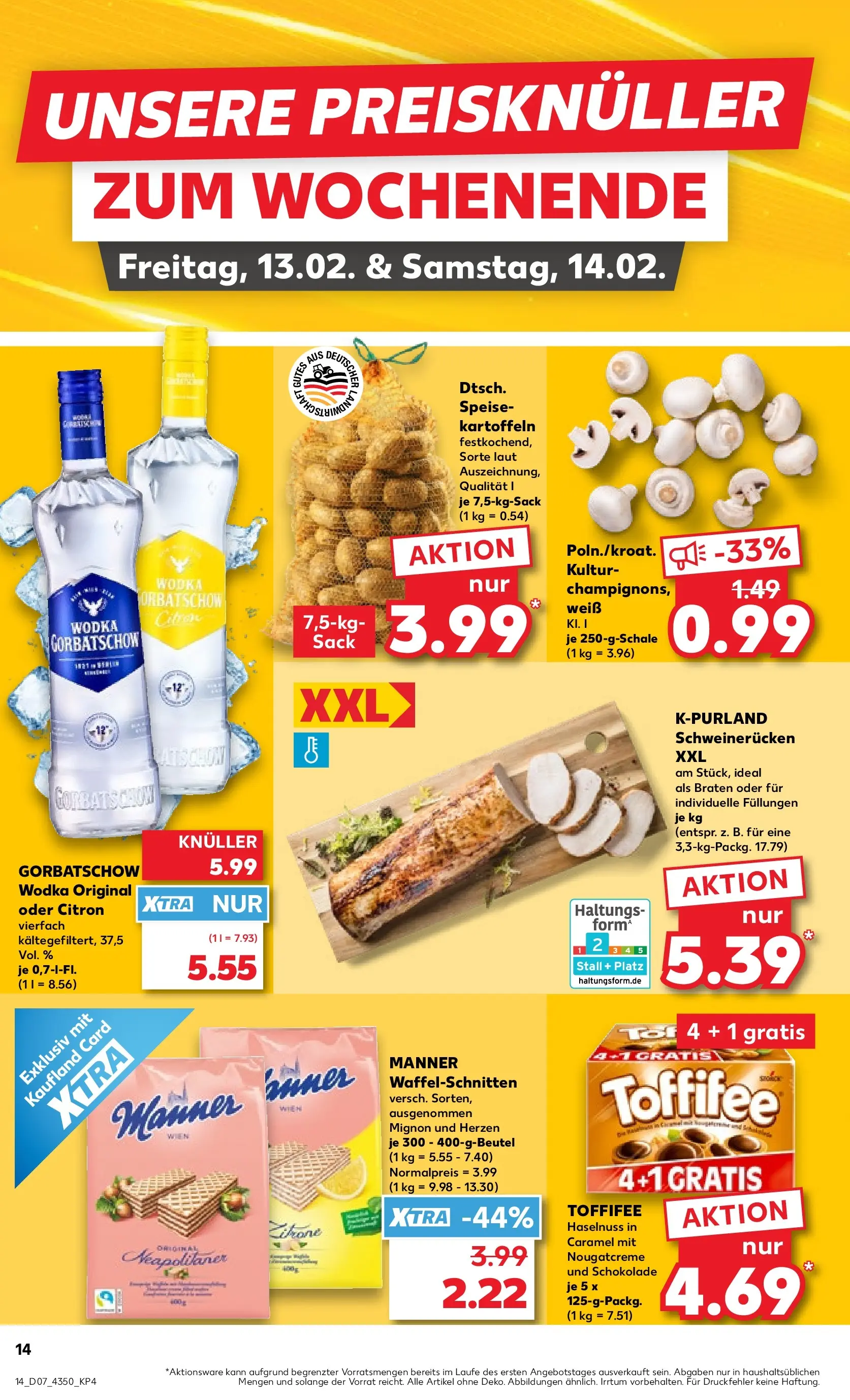 Prospekt Kaufland ab 12.02.2026 » Angebote Online zum Blättern | Seite: 26 | Produkte: Champignons, Toffifee, Schweinerucken, Wodka