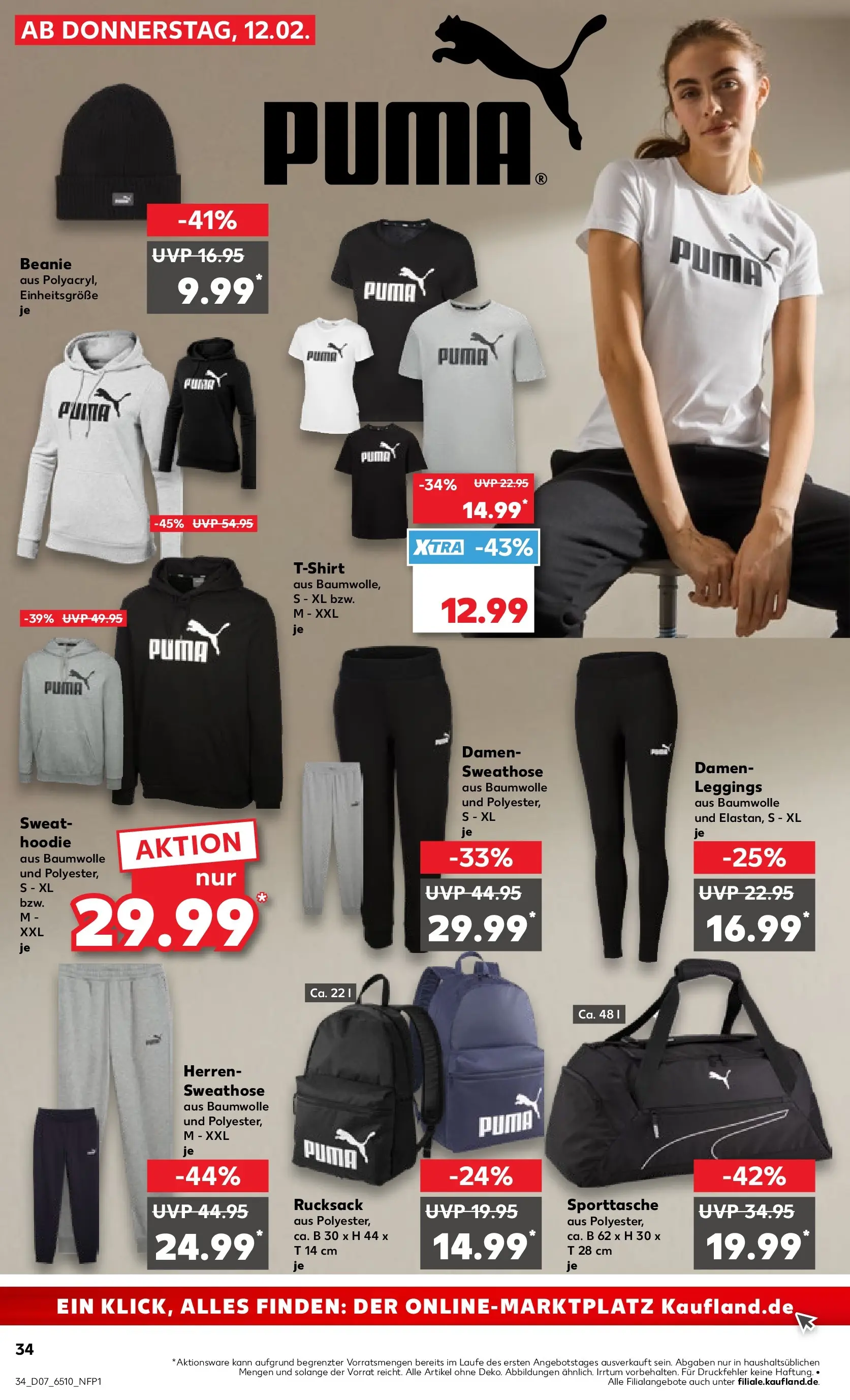 Prospekt Kaufland ab 11.02.2026 » Angebote Online zum Blättern | Seite: 50 | Produkte: T-Shirt, Hoodie, Leggings, Rucksack