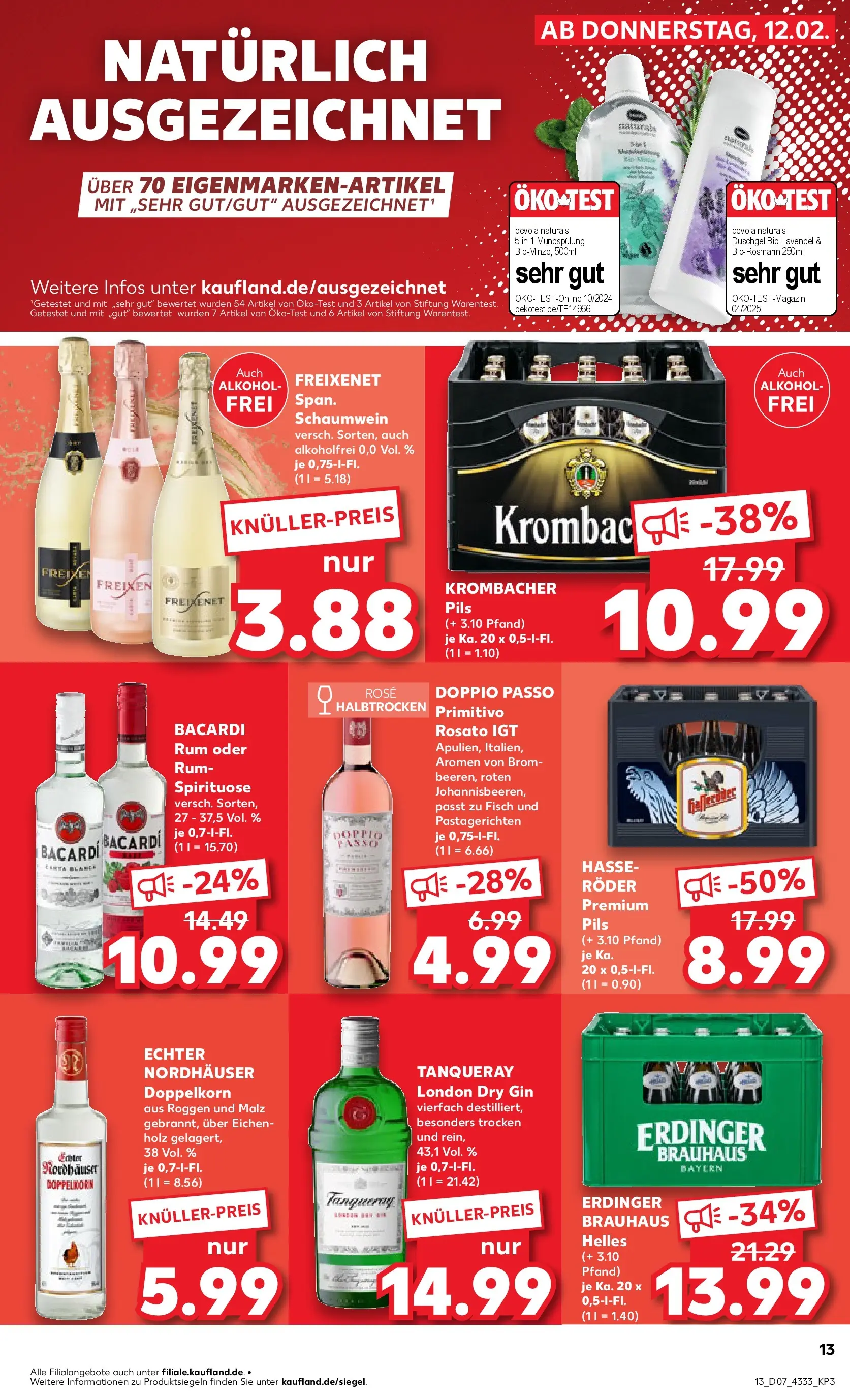 Prospekt Kaufland ab 12.02.2026 » Angebote Online zum Blättern | Seite: 21 | Produkte: Pils, Doppio passo primitivo, Fisch, Doppio Passo