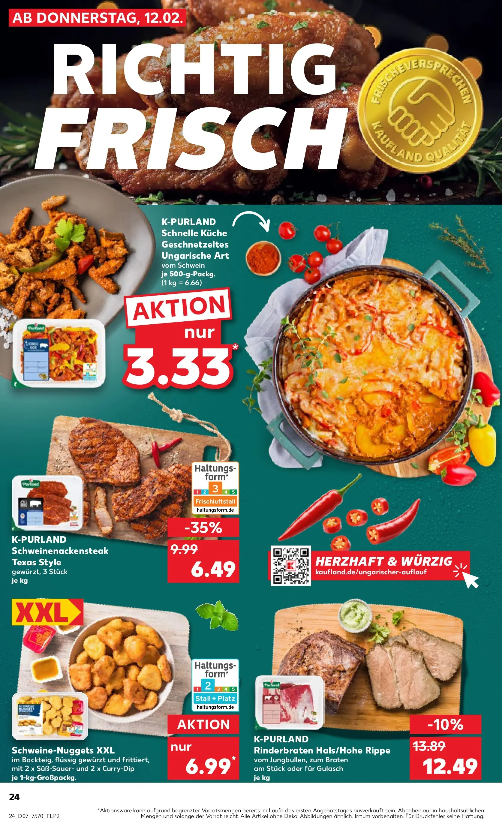Prospekt Kaufland ab 11.02.2026 » Angebote Online zum Blättern | Seite: 32 | Produkte: Rinderbraten, Küche, Gulasch