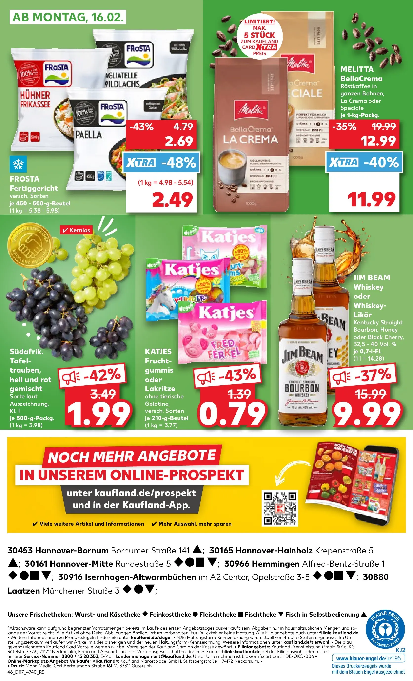 Prospekt Kaufland ab 12.02.2026 » Angebote Online zum Blättern | Seite: 54 | Produkte: Melitta, Katjes, Frosta, Wurst