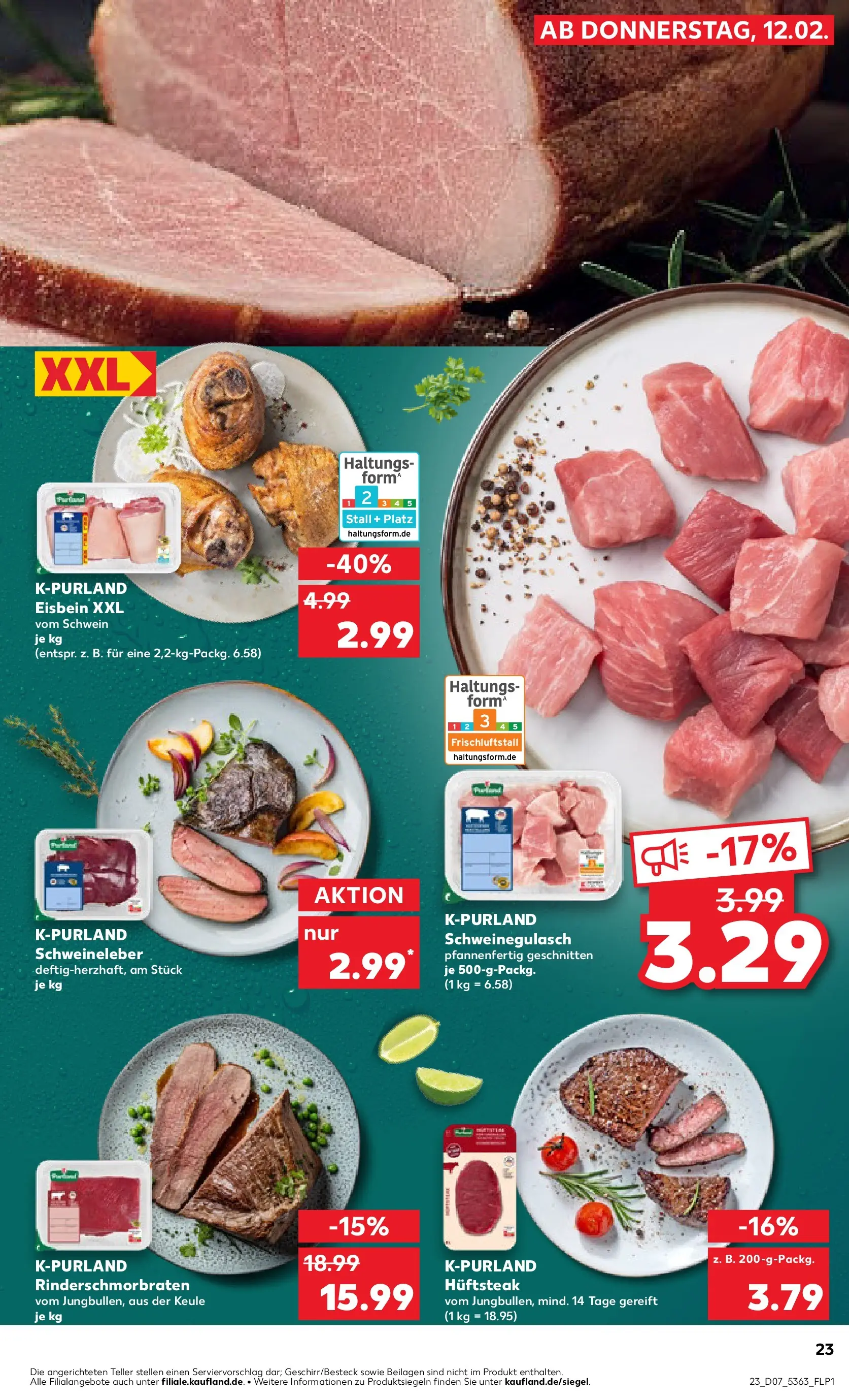 Prospekt Kaufland ab 12.02.2026 » Angebote Online zum Blättern | Seite: 31 | Produkte: Schweinegulasch, Steak