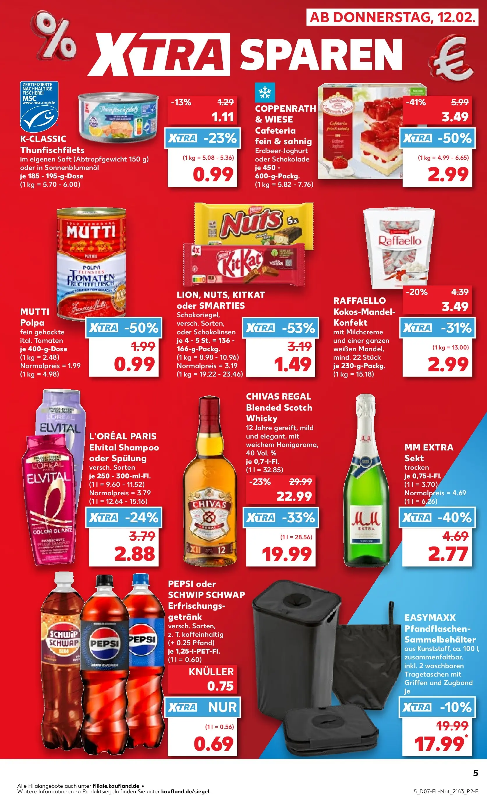 Prospekt Kaufland ab 12.02.2026 » Angebote Online zum Blättern | Seite: 5 | Produkte: Raffaello, Schokolade, Smarties, Shampoo