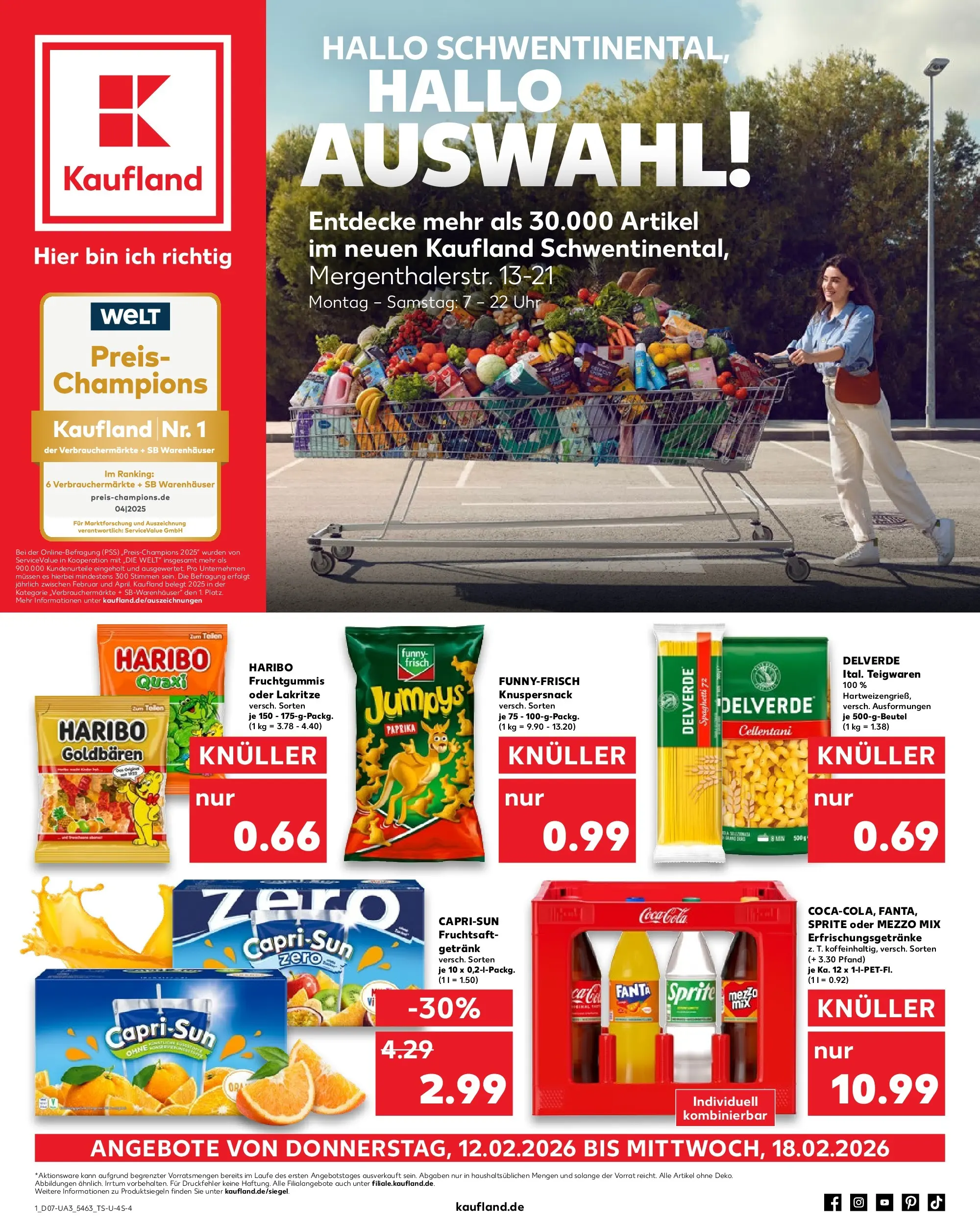 Prospekt Kaufland ab 12.02.2026 » Angebote Online zum Blättern | Seite: 9 | Produkte: Fanta, Pasta, Oder mezzo mix, Uhr