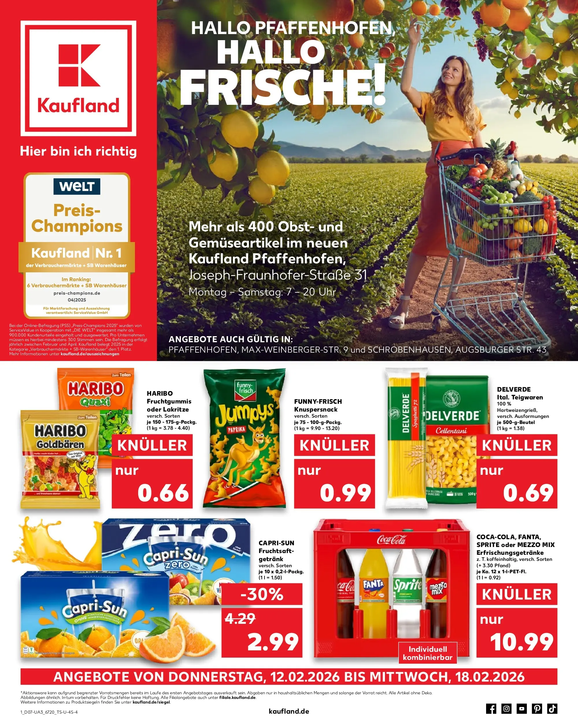 Prospekt Kaufland ab 11.02.2026 » Angebote Online zum Blättern | Seite: 9 | Produkte: Sprite, Obst, Pasta, Oder mezzo mix