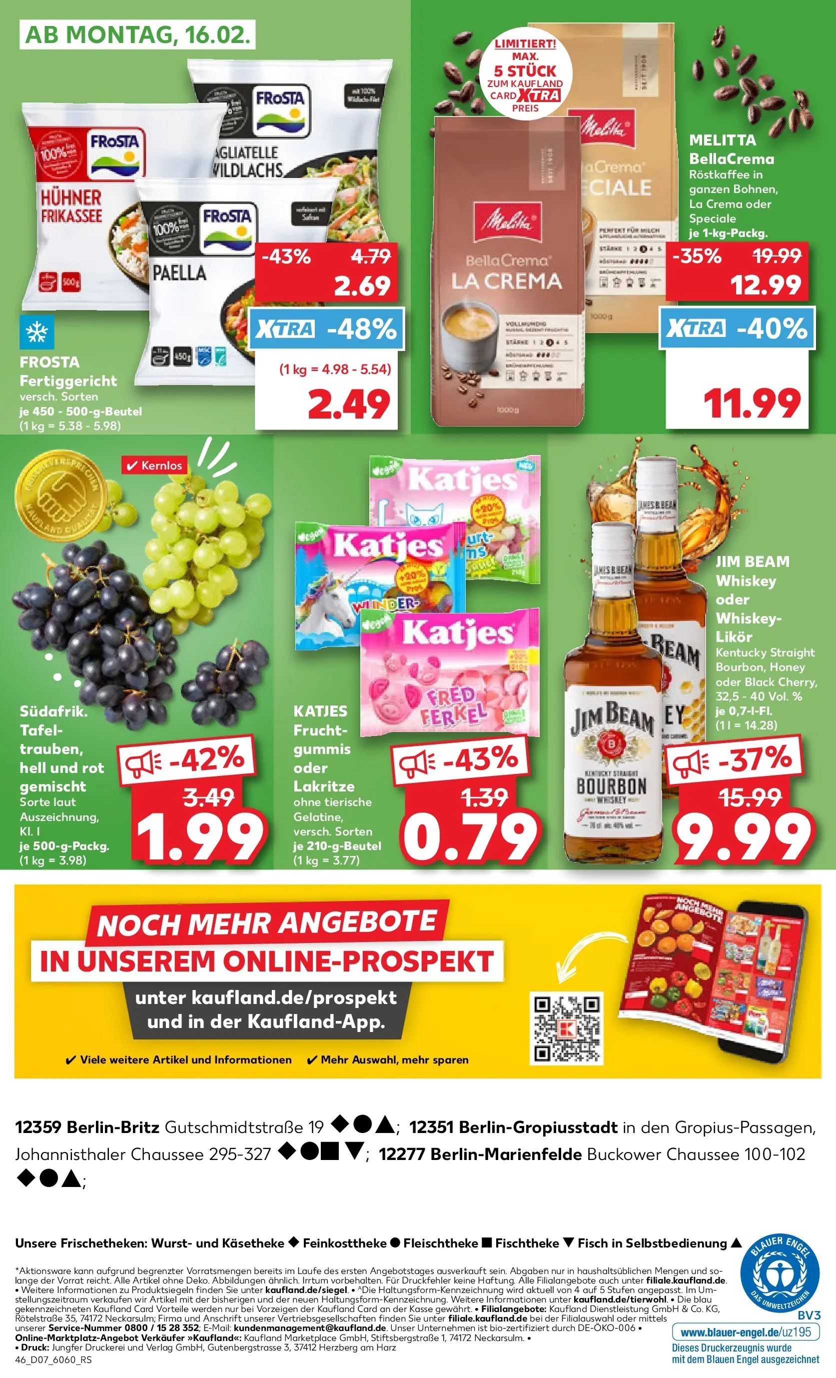 Prospekt Kaufland ab 12.02.2026 » Angebote Online zum Blättern | Seite: 54 | Produkte: Jim beam, Frosta, Fisch, Bourbon