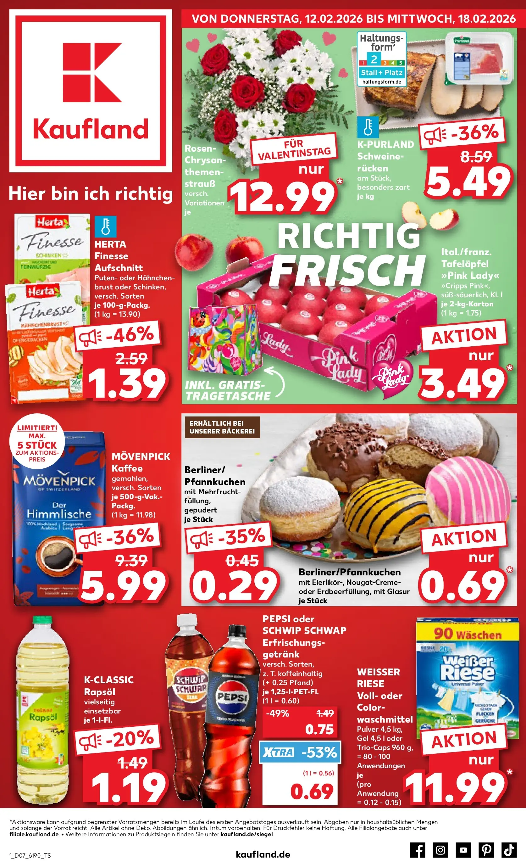 Prospekt Kaufland ab 11.02.2026 » Angebote Online zum Blättern | Seite: 9 | Produkte: Pepsi, Schweinerucken, Schinken, Hahnchenbrust