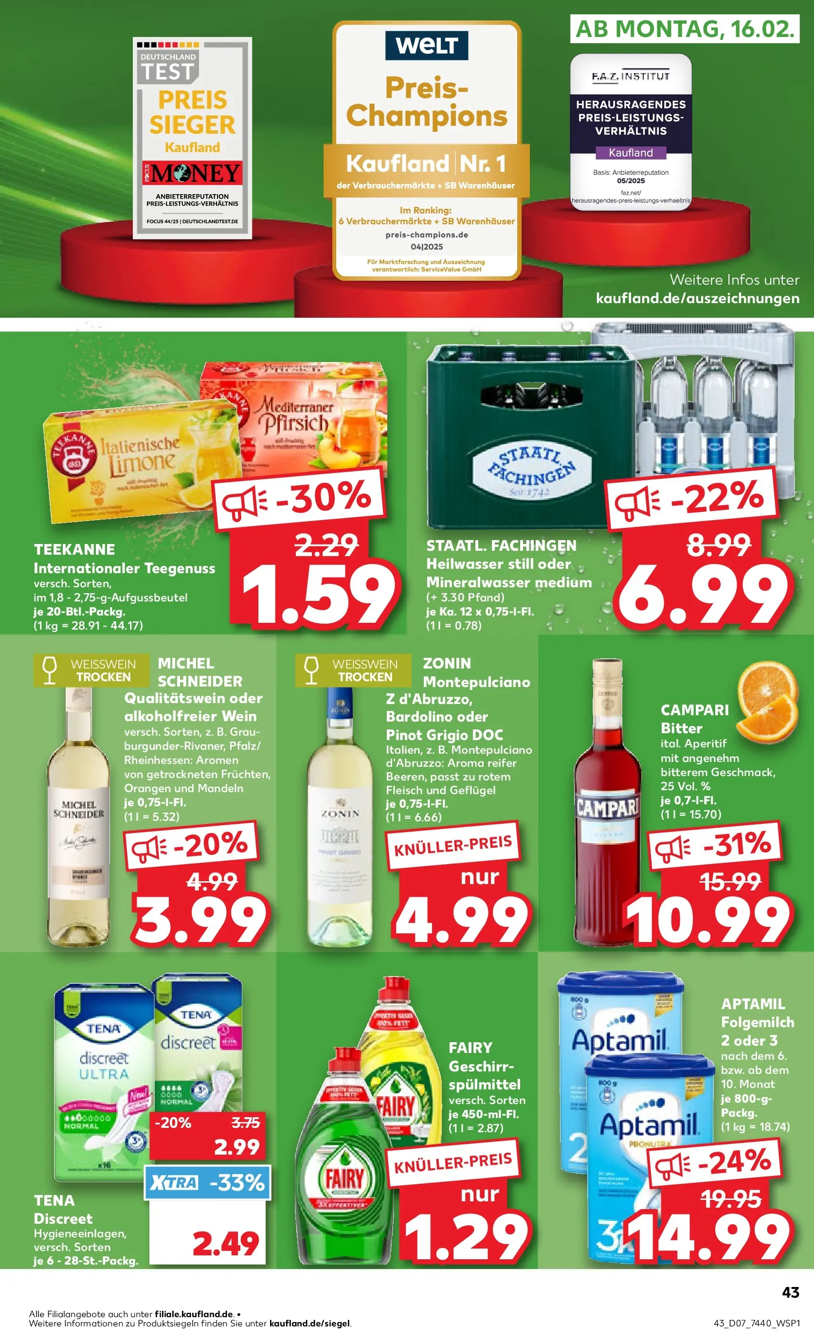 Prospekt Kaufland ab 11.02.2026 » Angebote Online zum Blättern | Seite: 51 | Produkte: Campari, Orangen, Mineralwasser, Fleisch
