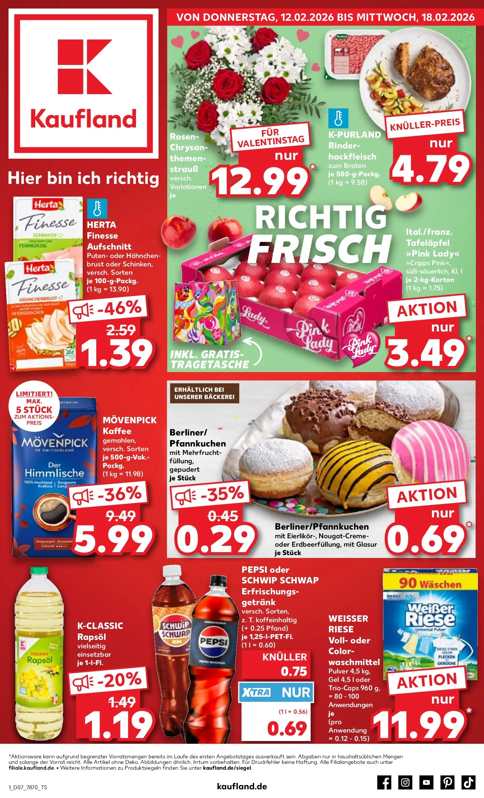 Prospekt Kaufland ab 12.02.2026 » Angebote Online zum Blättern | Seite: 17 | Produkte: Hahnchen, Bäckerei, Kaffee, Rapsöl