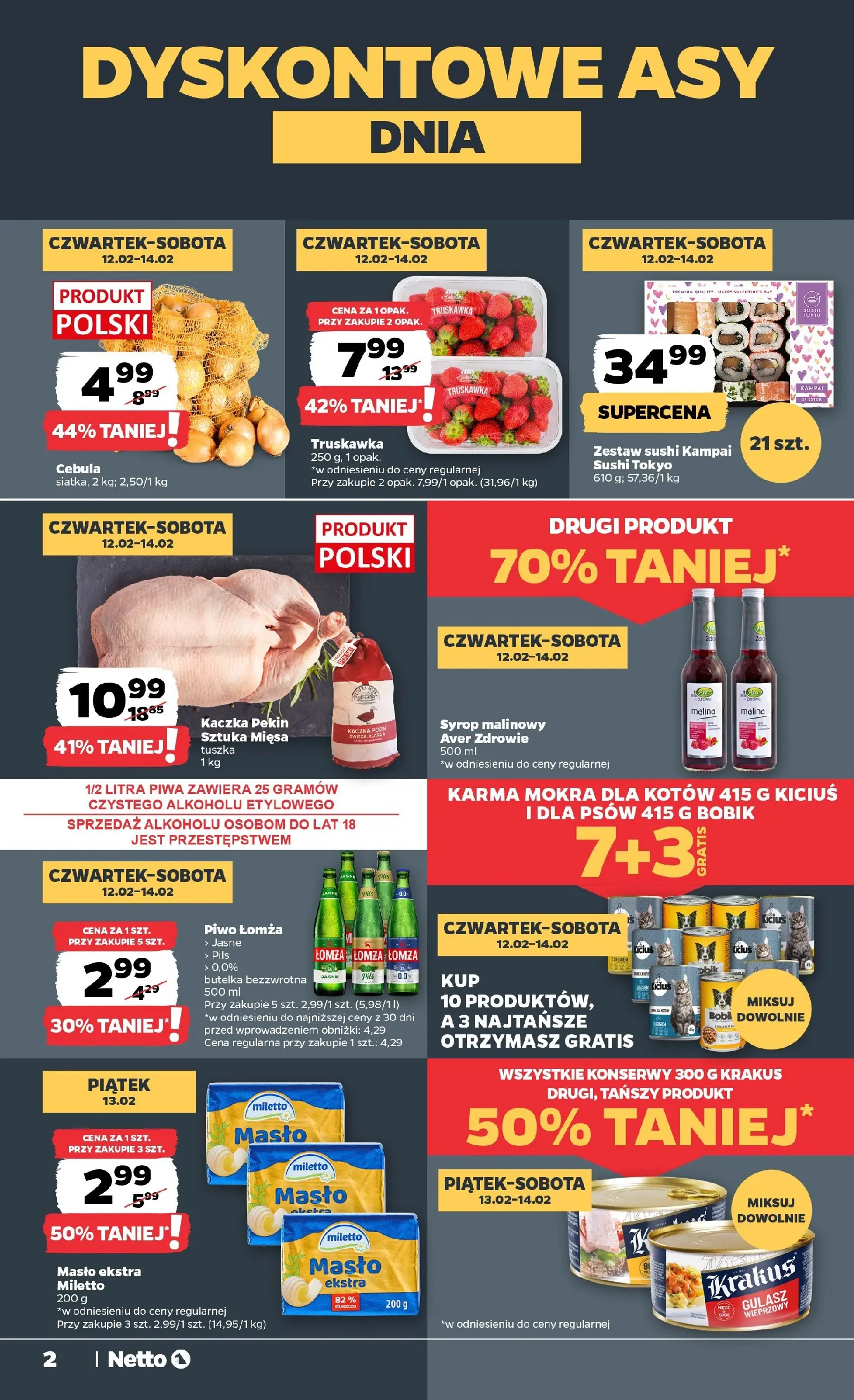 Netto gazetka - Spożywcza od 12.02.2026 - Aktualne promocje | Strona: 2 | Produkty: Syrop, Syrop malinowy, Masło, Gulasz